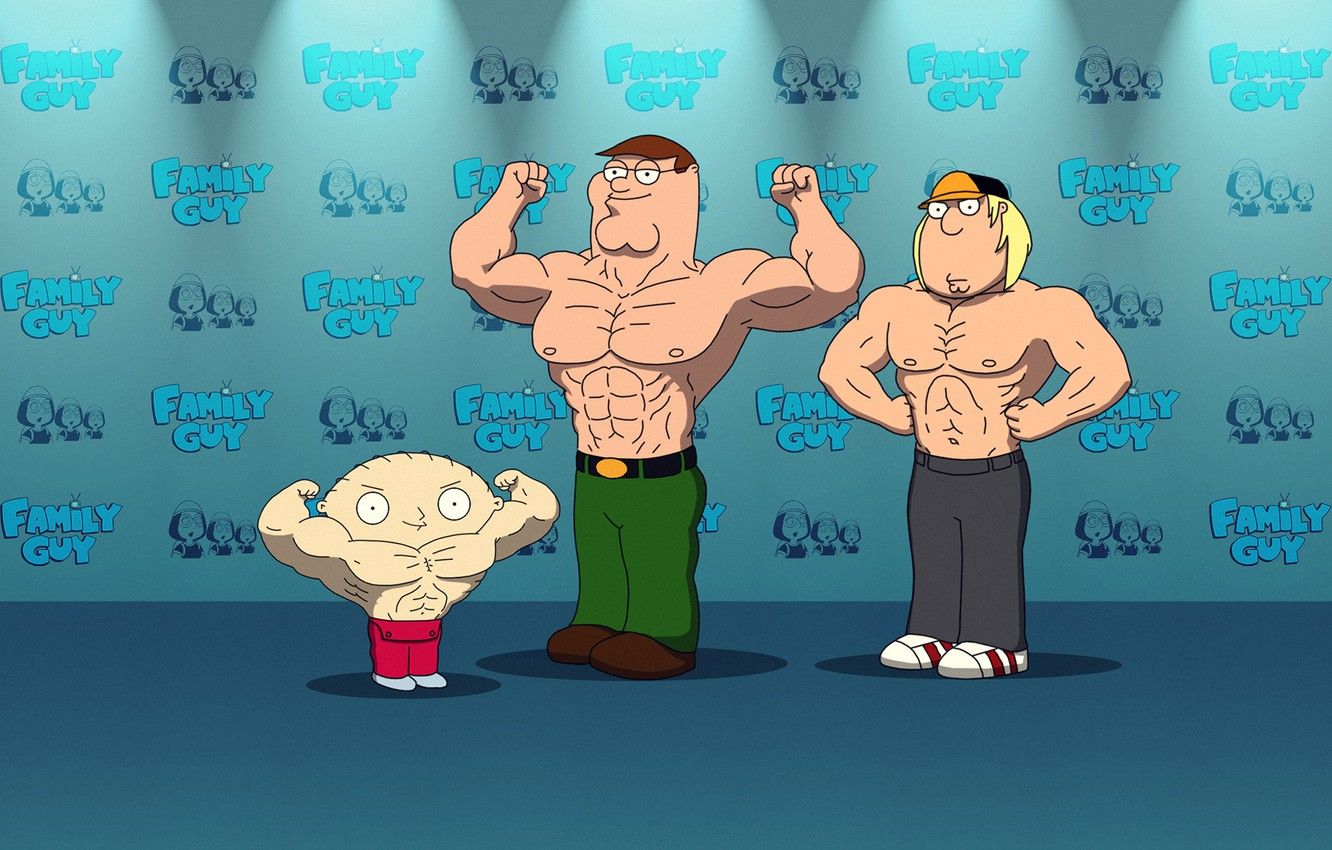 Wallpaper Stewie, familyguy, Chris Griffin, Peter Griffin, family