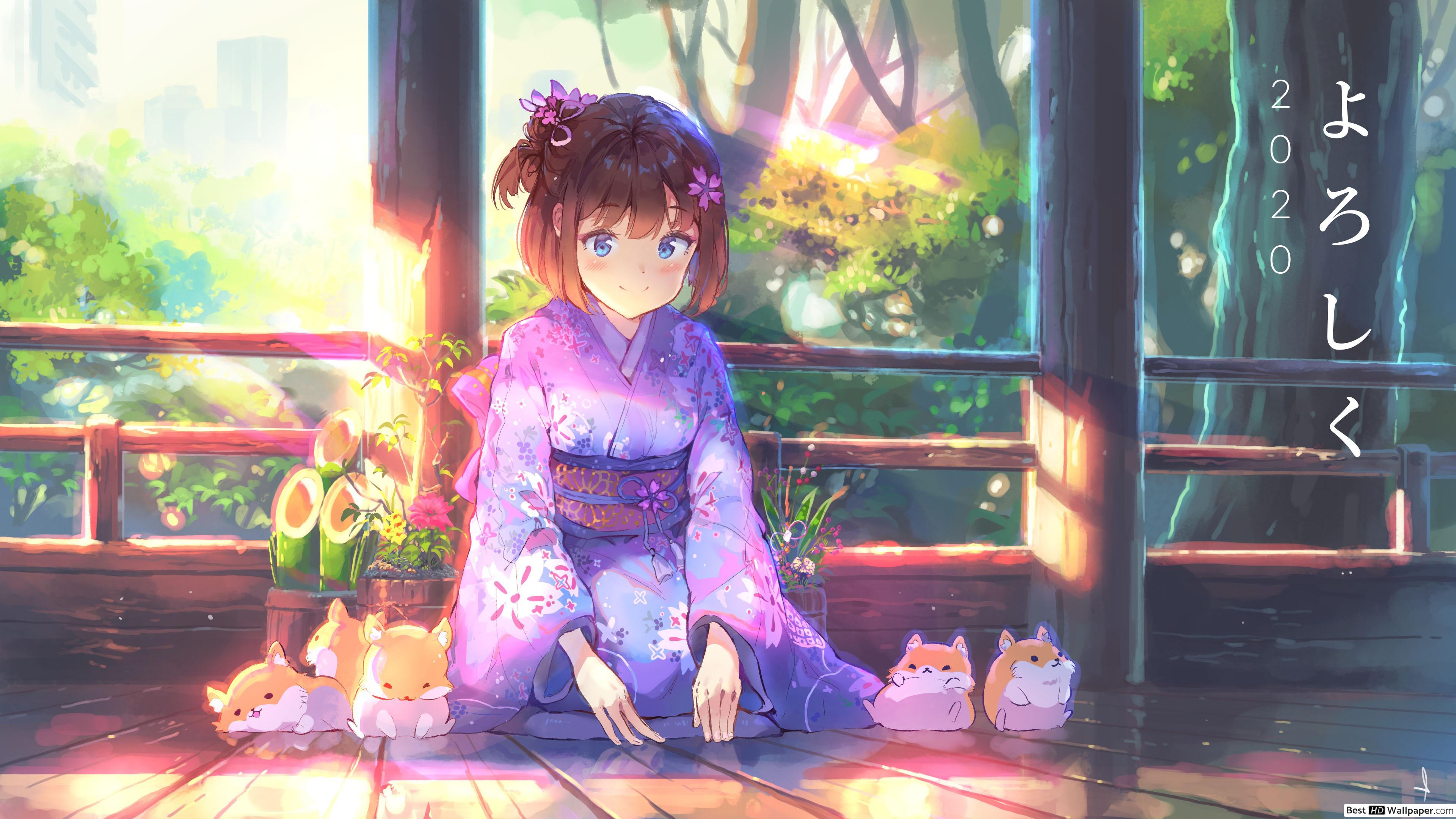 Anime New Year 2020 HD wallpaper download