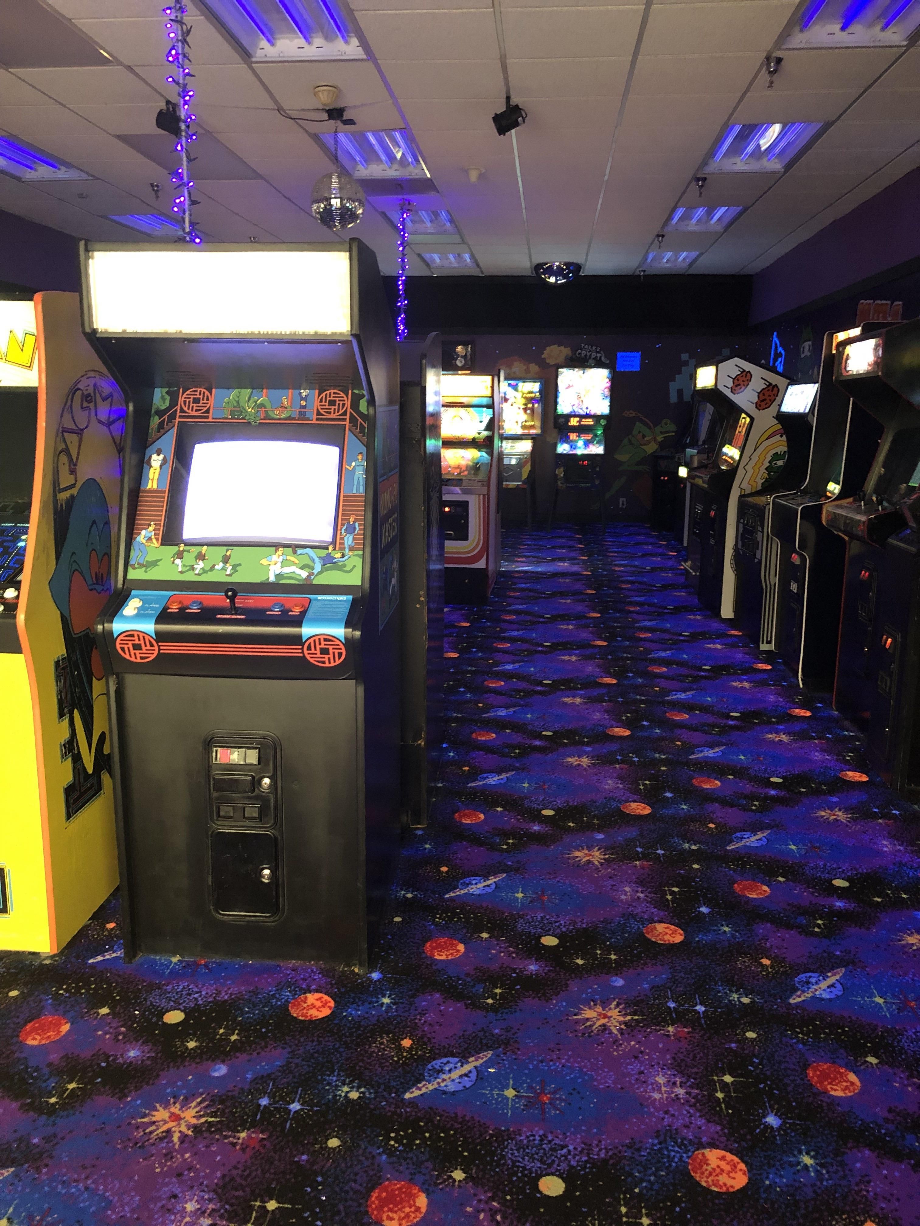 This 80s themed arcade at my mall. Arcade, Retro aesthetic, Aesthetic wallpaper
