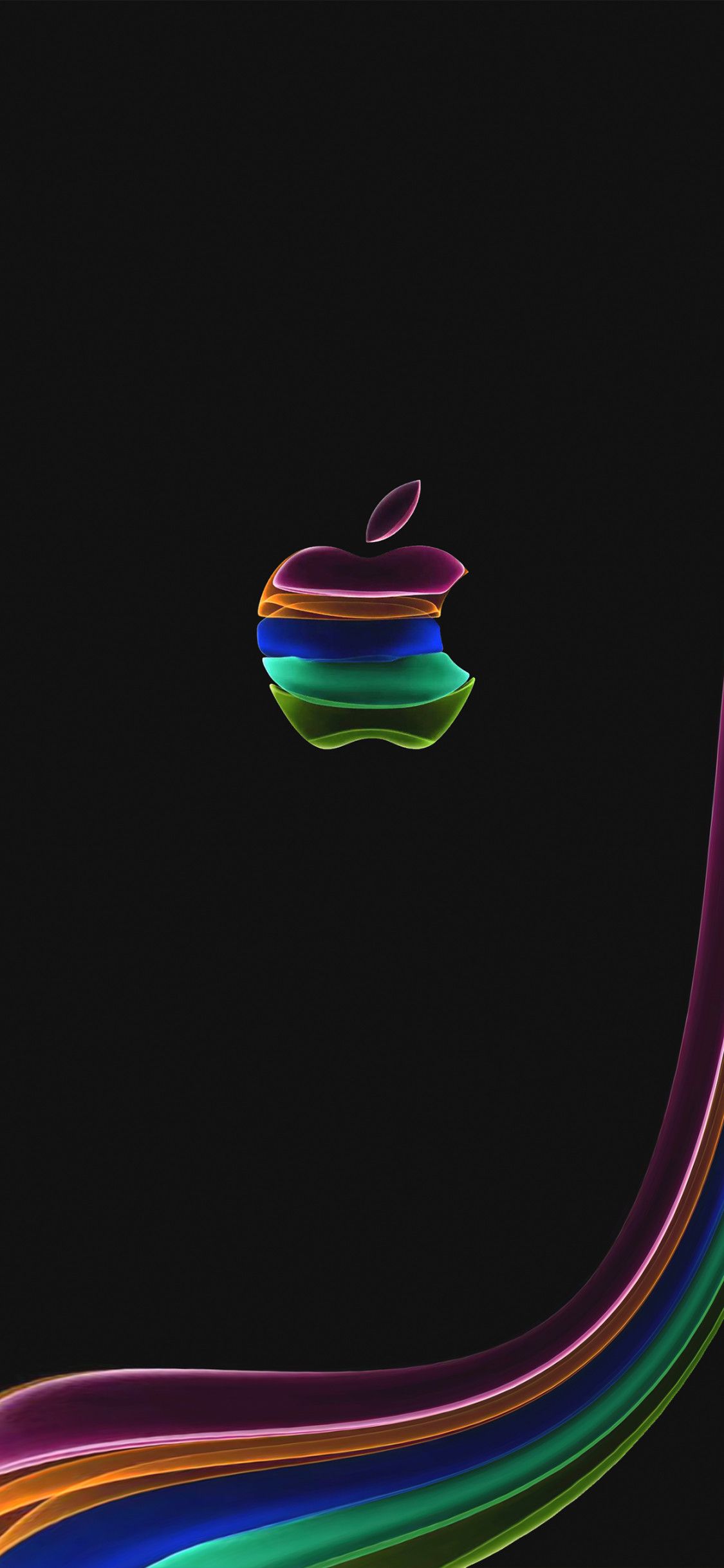 Apple Glass Logo Dark 4k iPhone XS, iPhone iPhone X HD