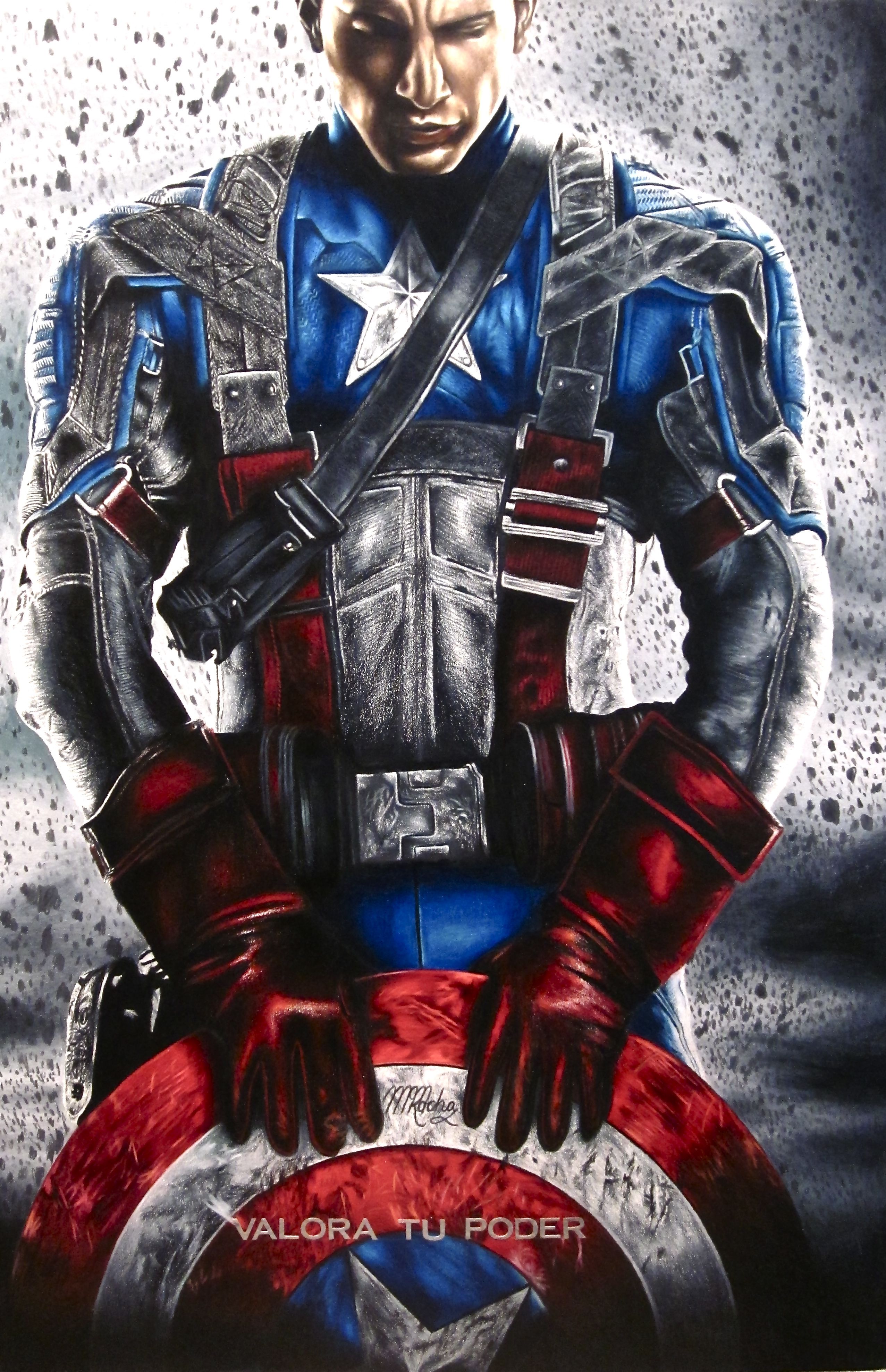 Captain America Shield Background, HQ, Esmaralda Boughey