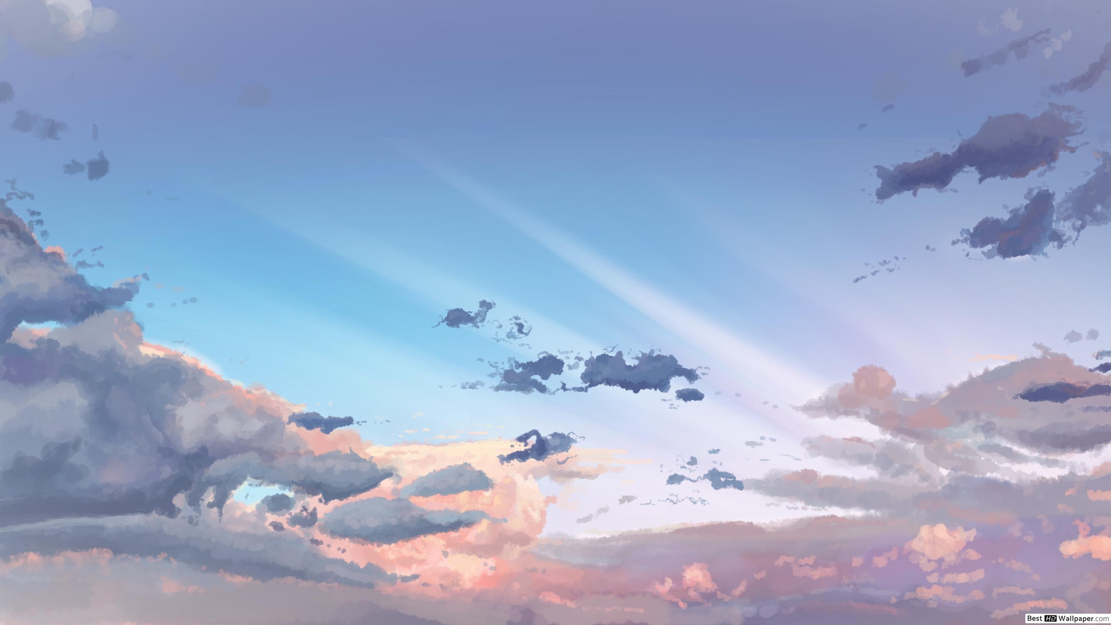 Cloud blue sky anime HD wallpaper download