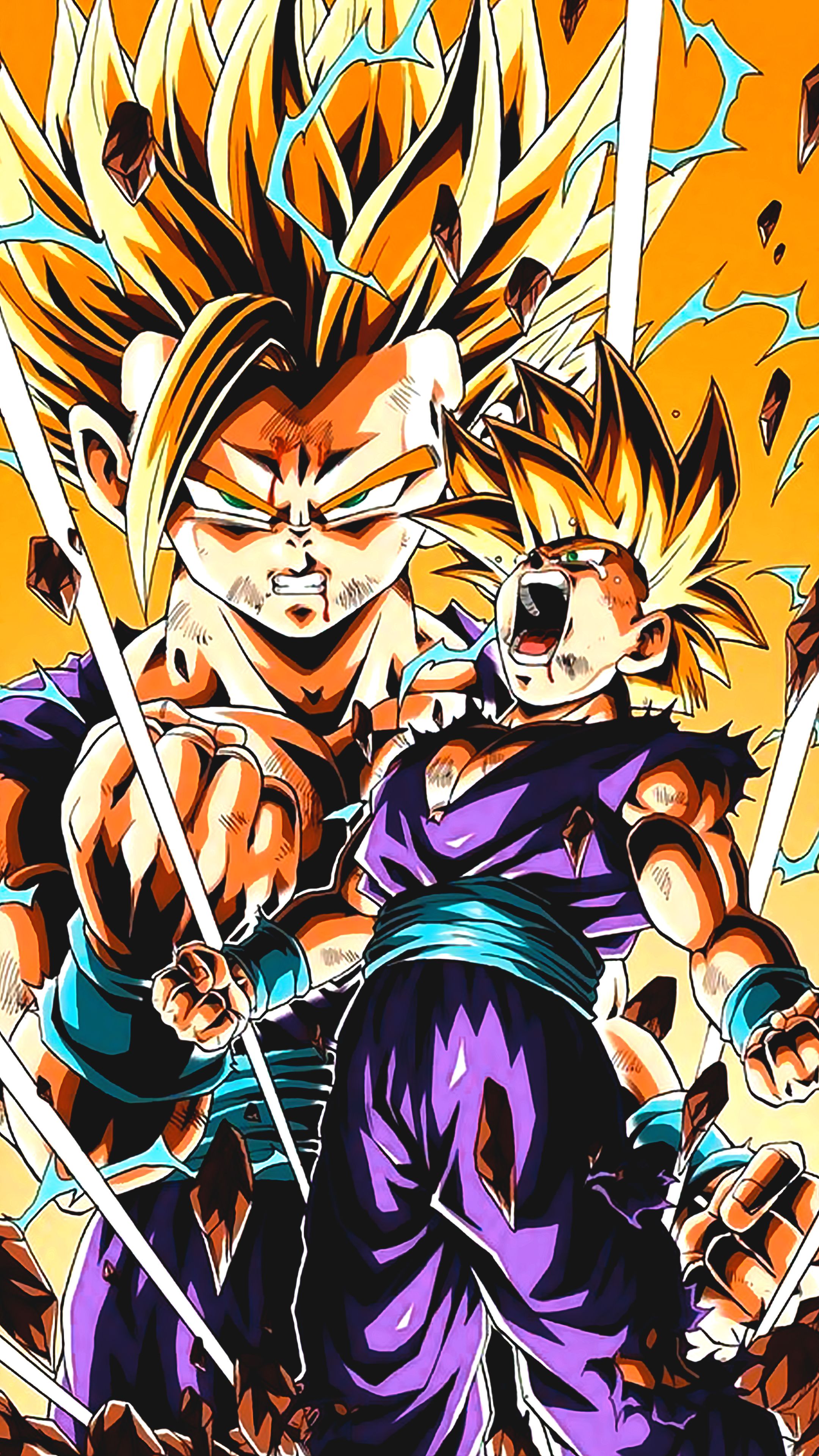 Download Gohan iPhone Blue Energy Ball Wallpaper