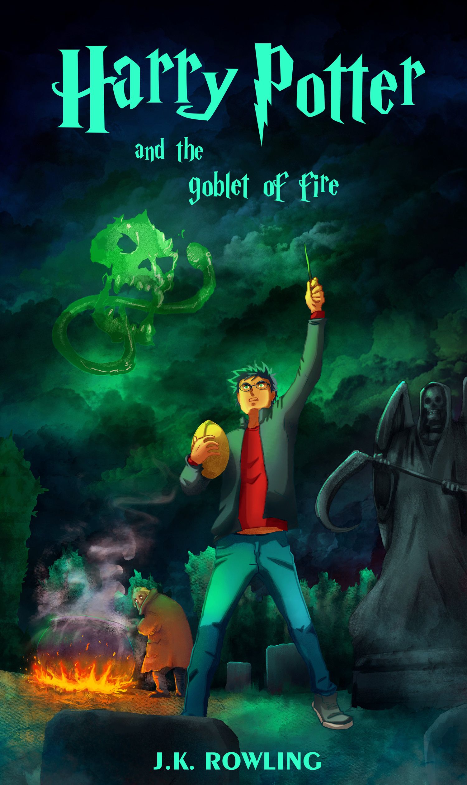 Alan Vilalte Potter and the goblet of fire book cover redesign