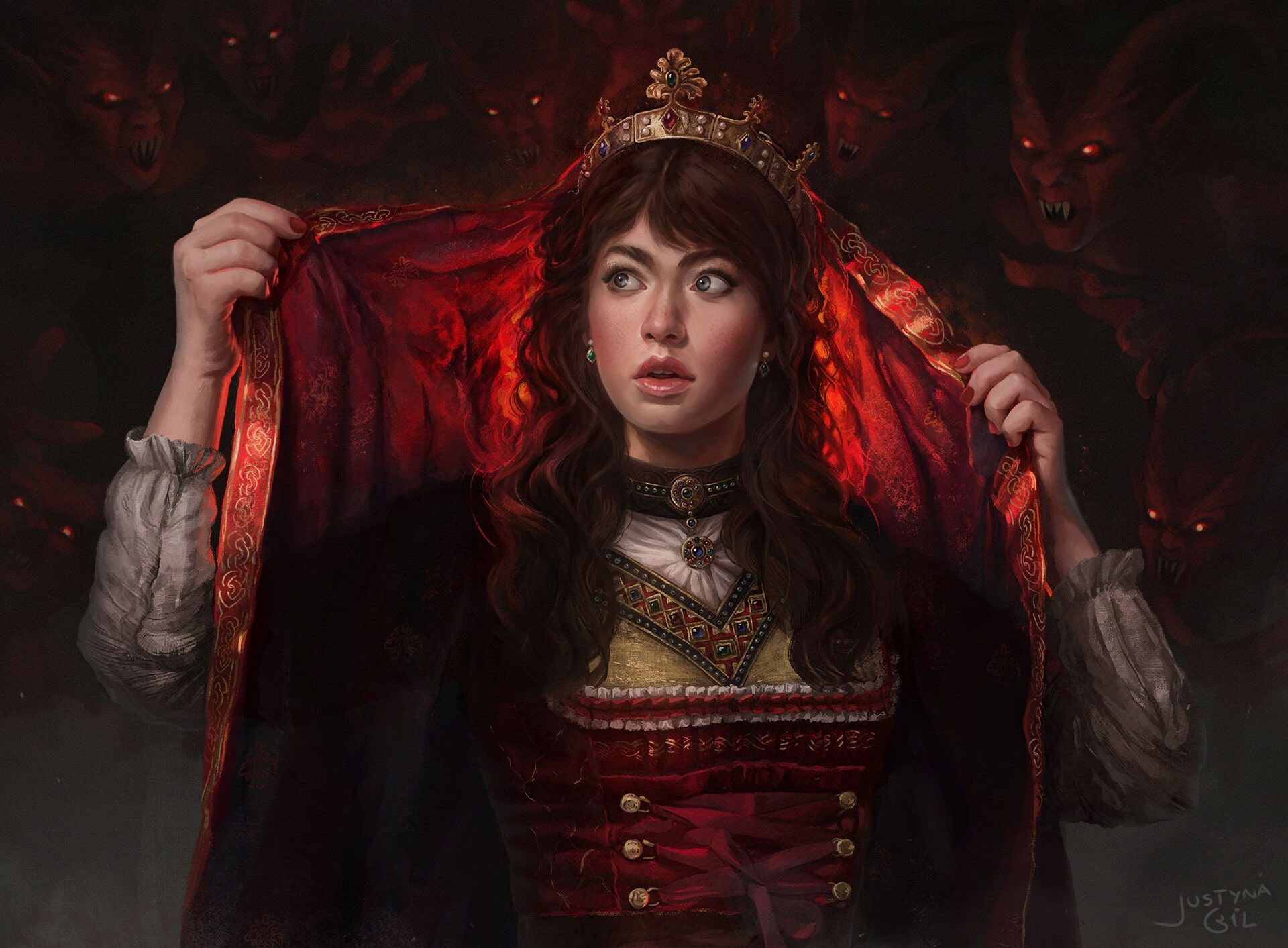 Fantasy Women Demon HD Wallpaper Background Image