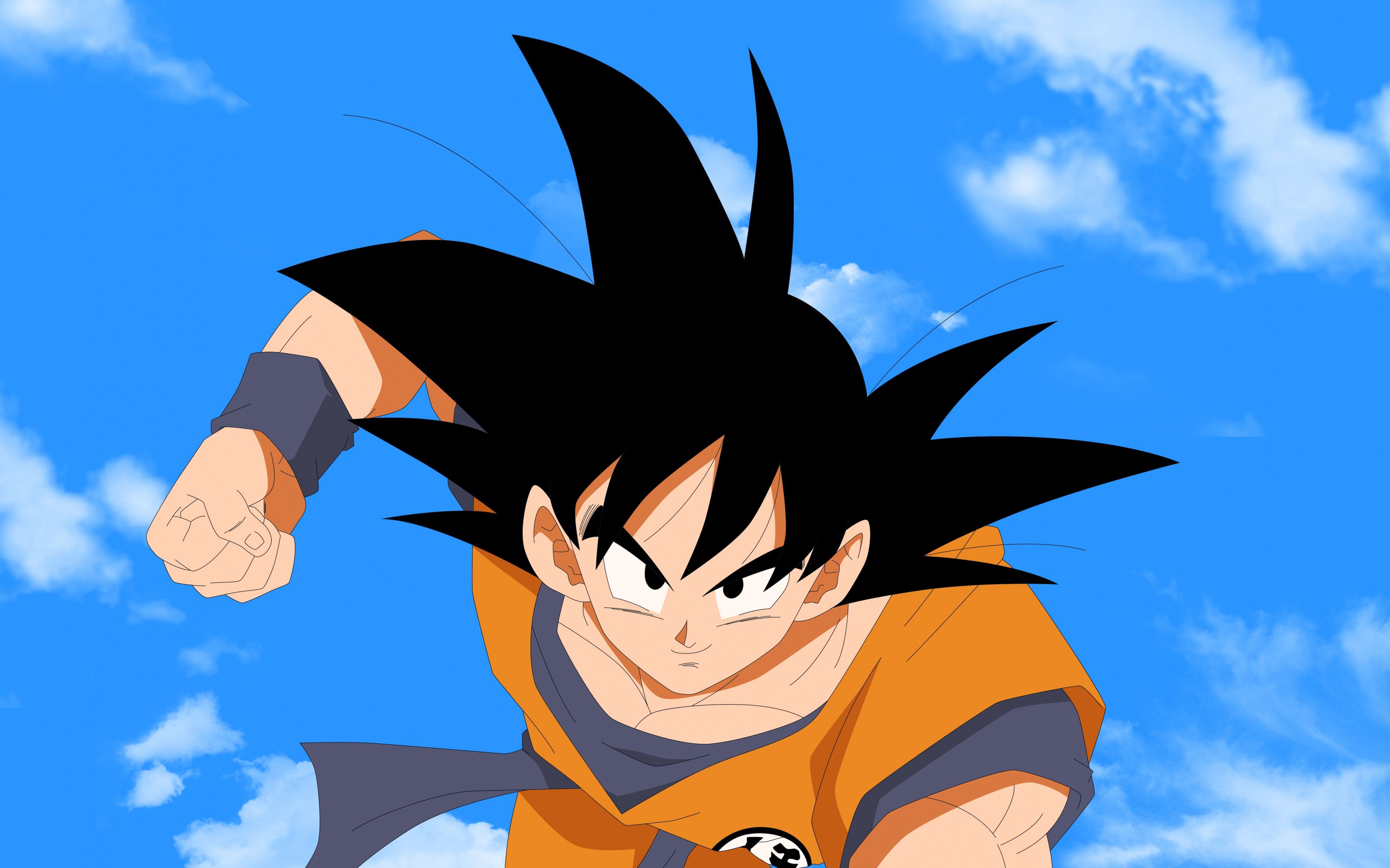 Download Goku, dark hair, anime boy, artwork, anime wallpaper, 3840x 4K Ultra HD 16: Widescreen
