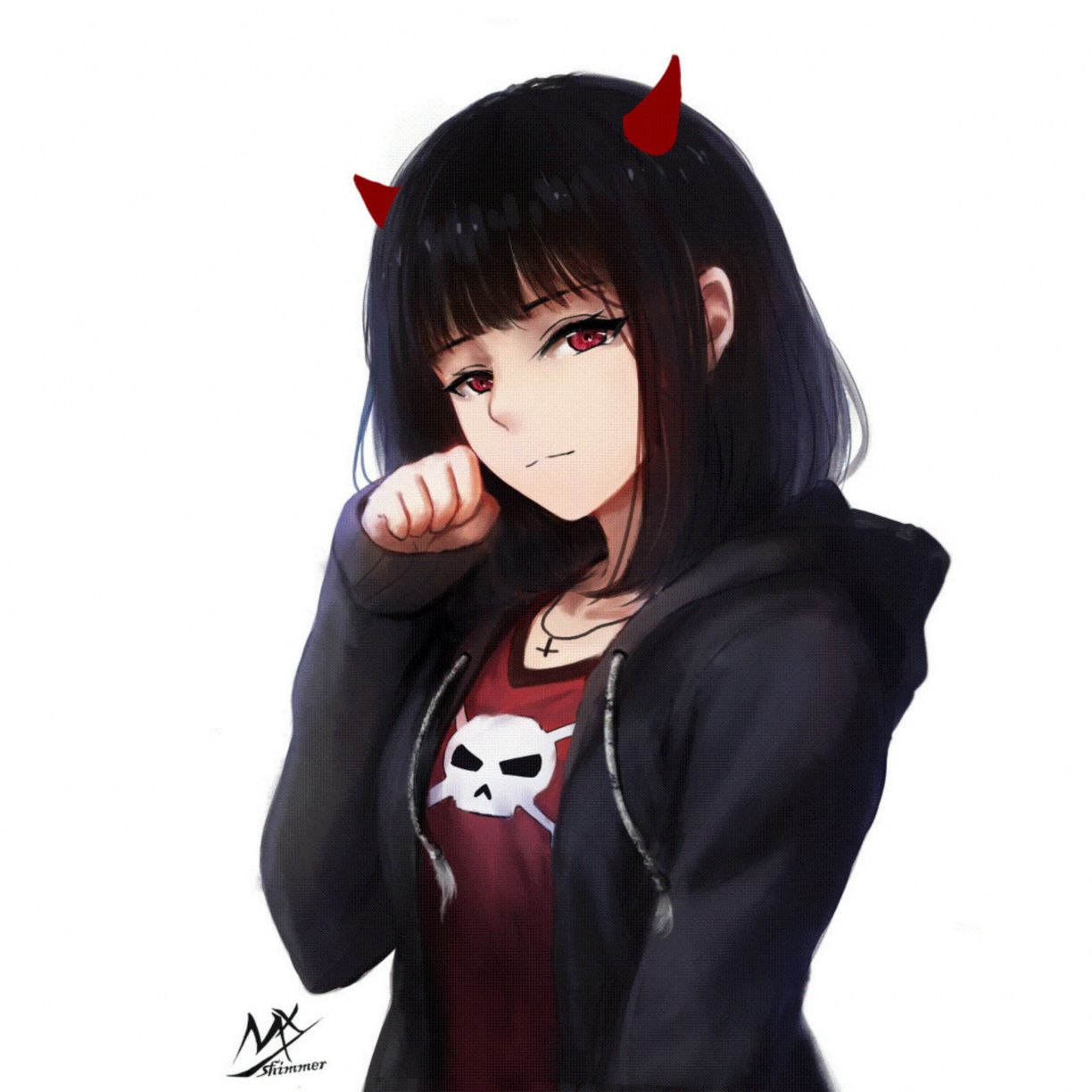 Devil, cute, anime girl, art wallpaper, 4500x2531, hd image, picture, f7eaa417