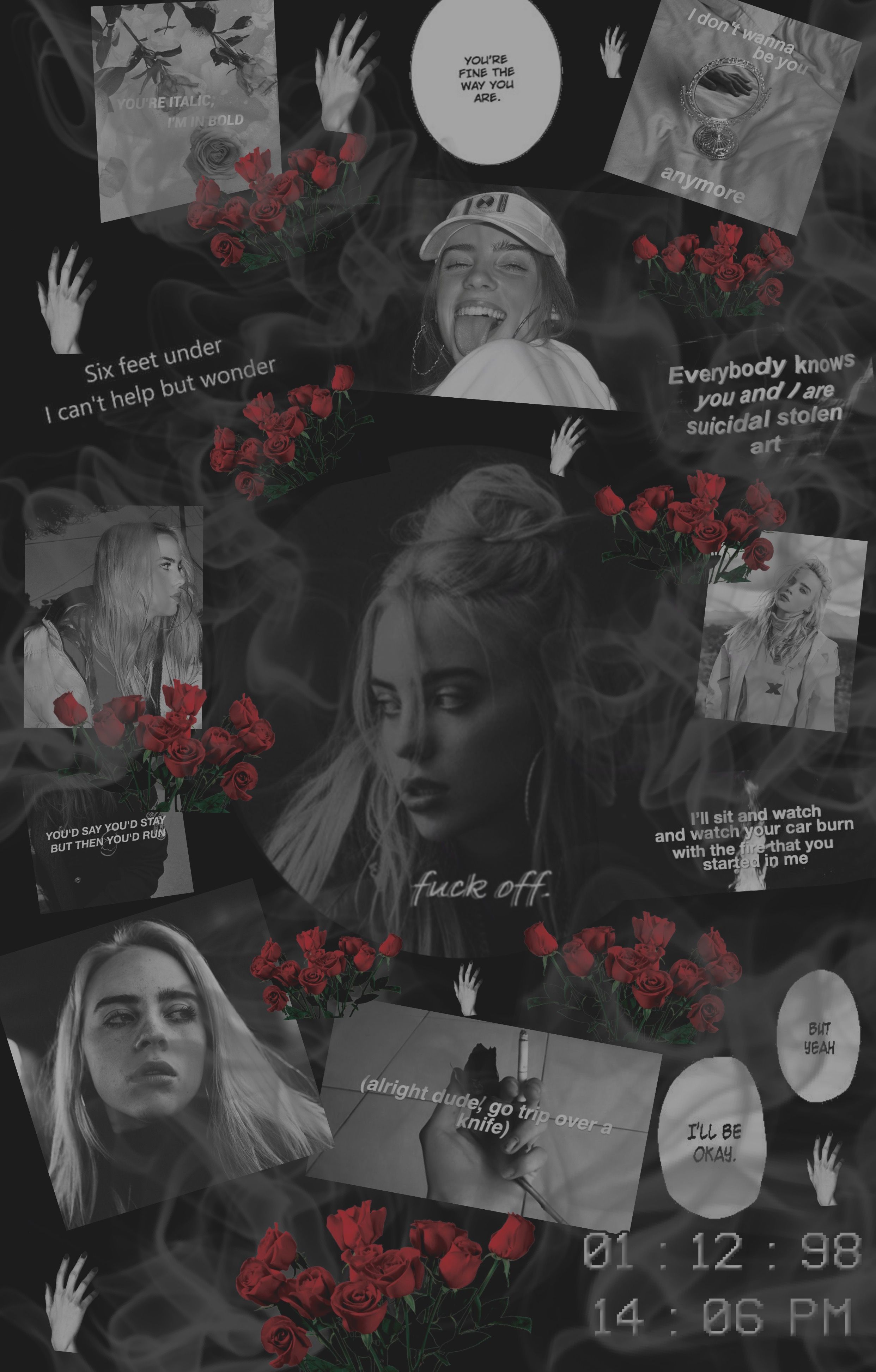 Billie Eilish Collage Wallpapers  Top Free Billie Eilish Collage  Backgrounds  WallpaperAccess
