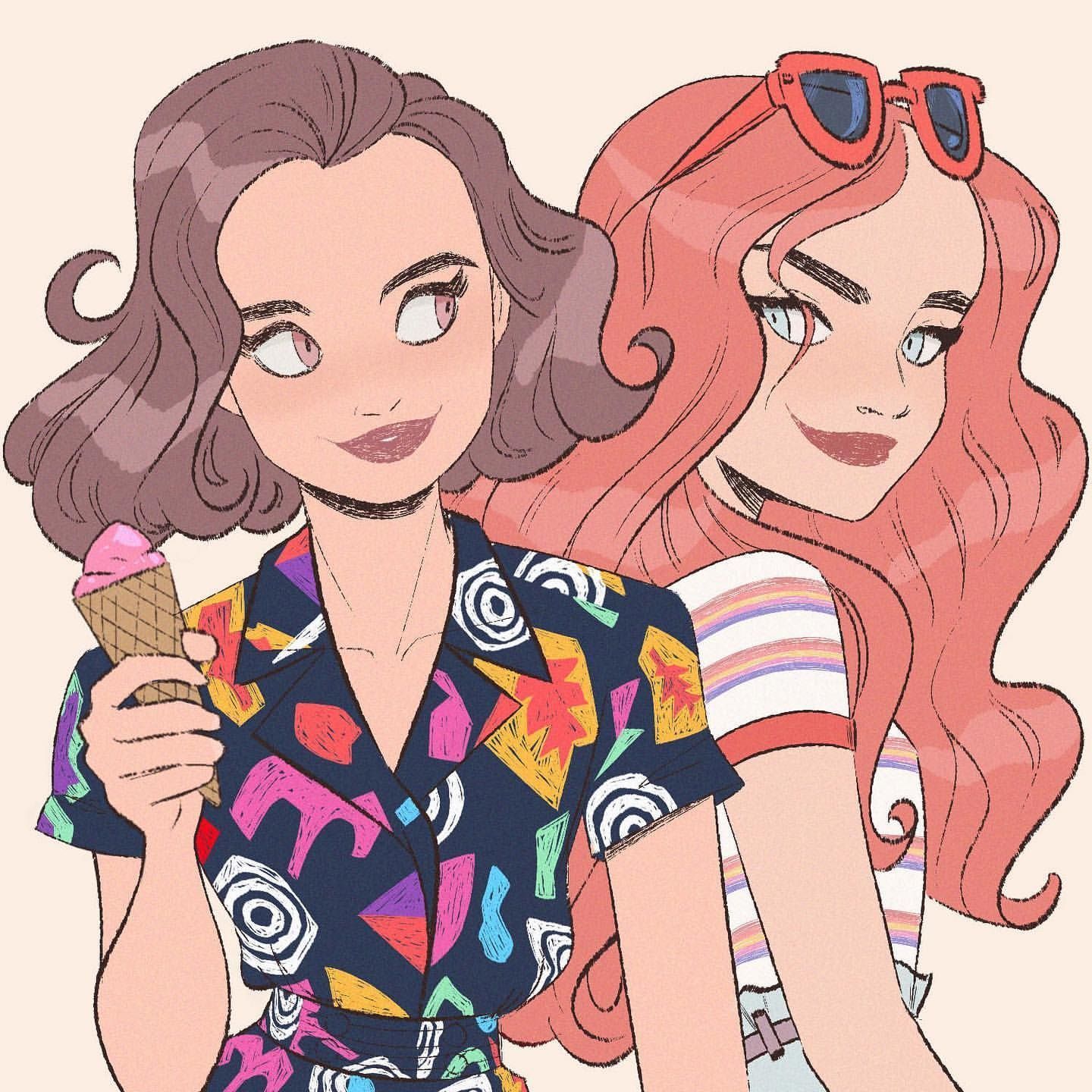 Stranger Things Eleven and Max Eating Ice Cream