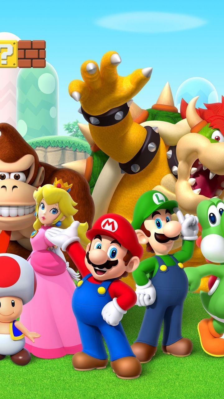 Super Mario Bros., video game, Mario, 720x1280 wallpaper