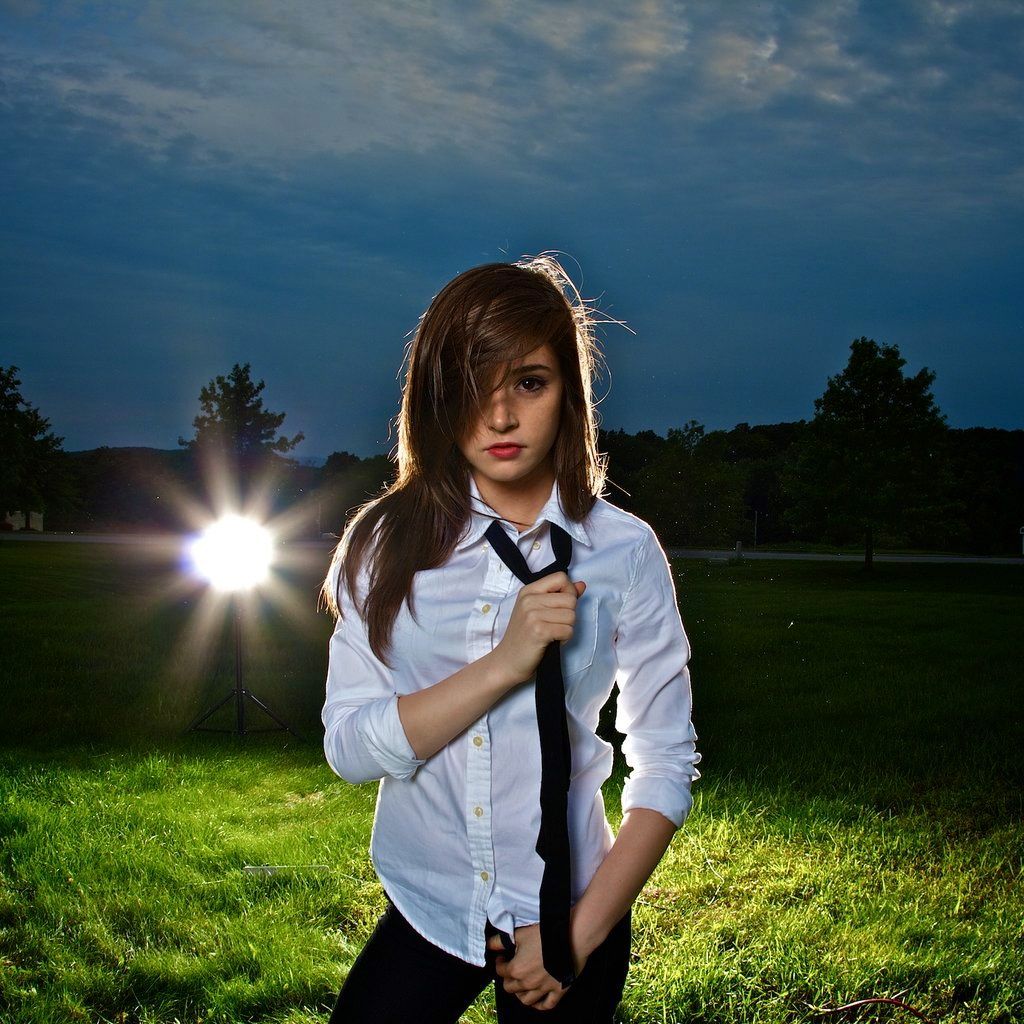 Chrissy Costanza White Shirt And Black Tie Photohoot Picture