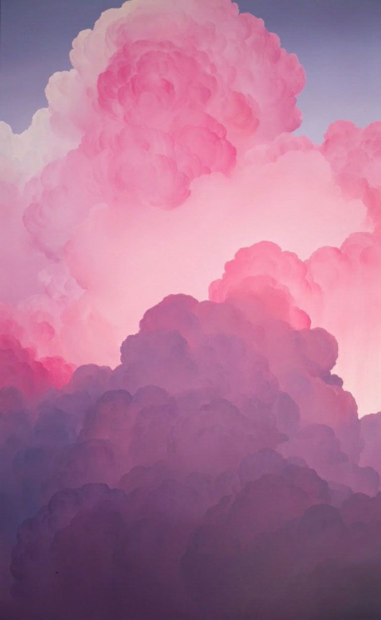 Ian Fisher Paints Clouds to Perfection. Pink clouds, iPhone