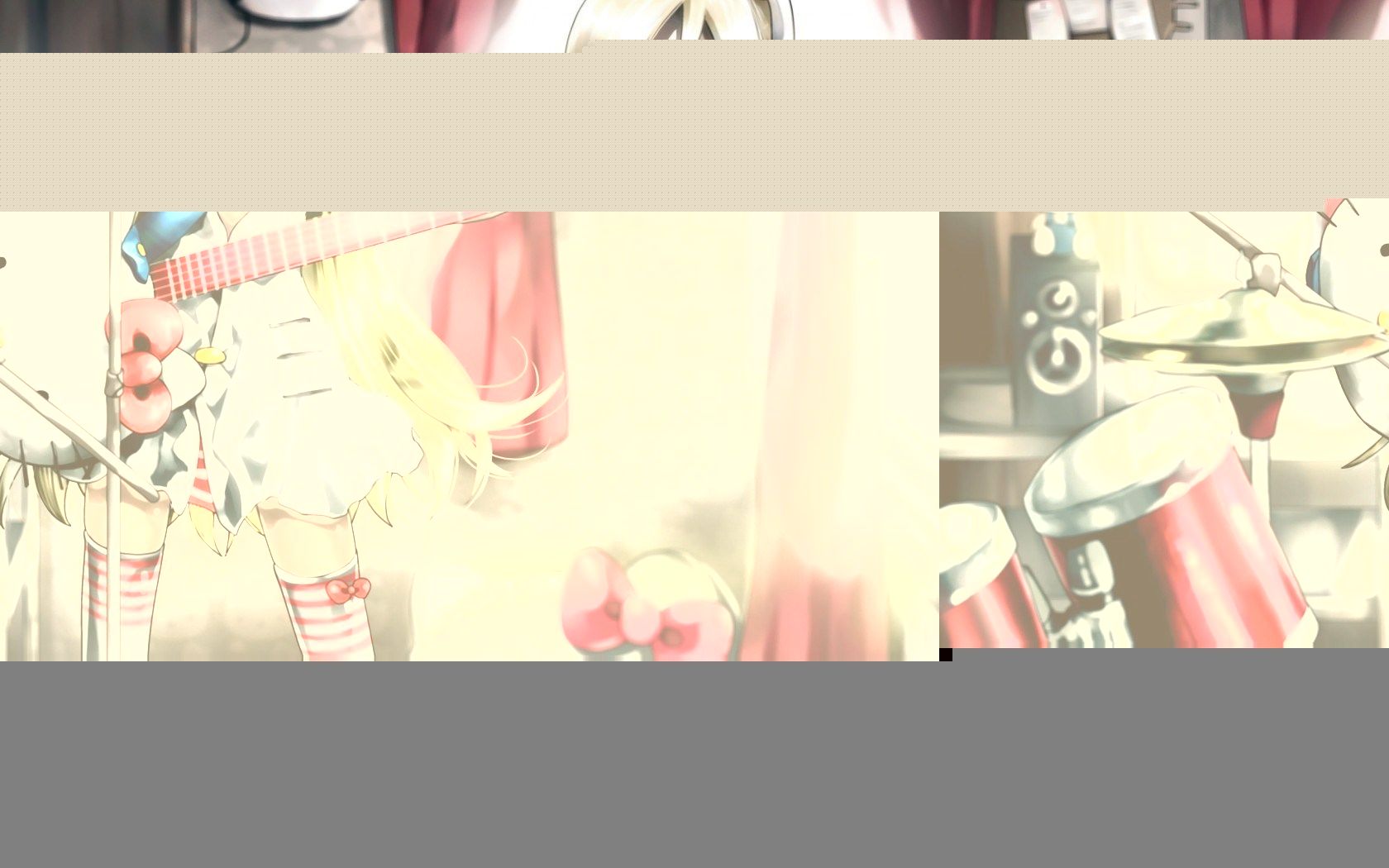 Art Blonde Girl Hello Kitty Guitar Music Anime