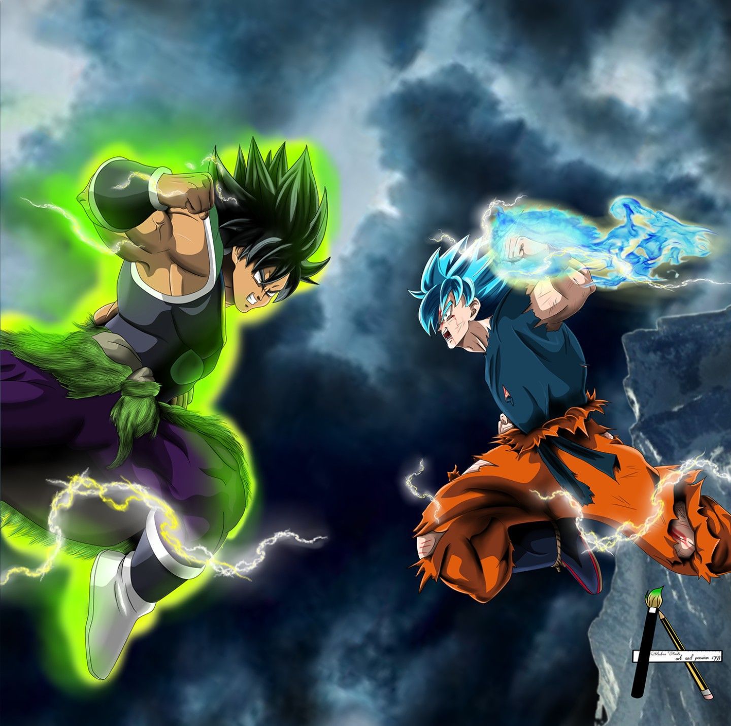 Broly Vs. Goku Super Saiyan Blue, Dragon Ball Super. Dragon ball super goku, Dragon ball artwork, Dragon ball art