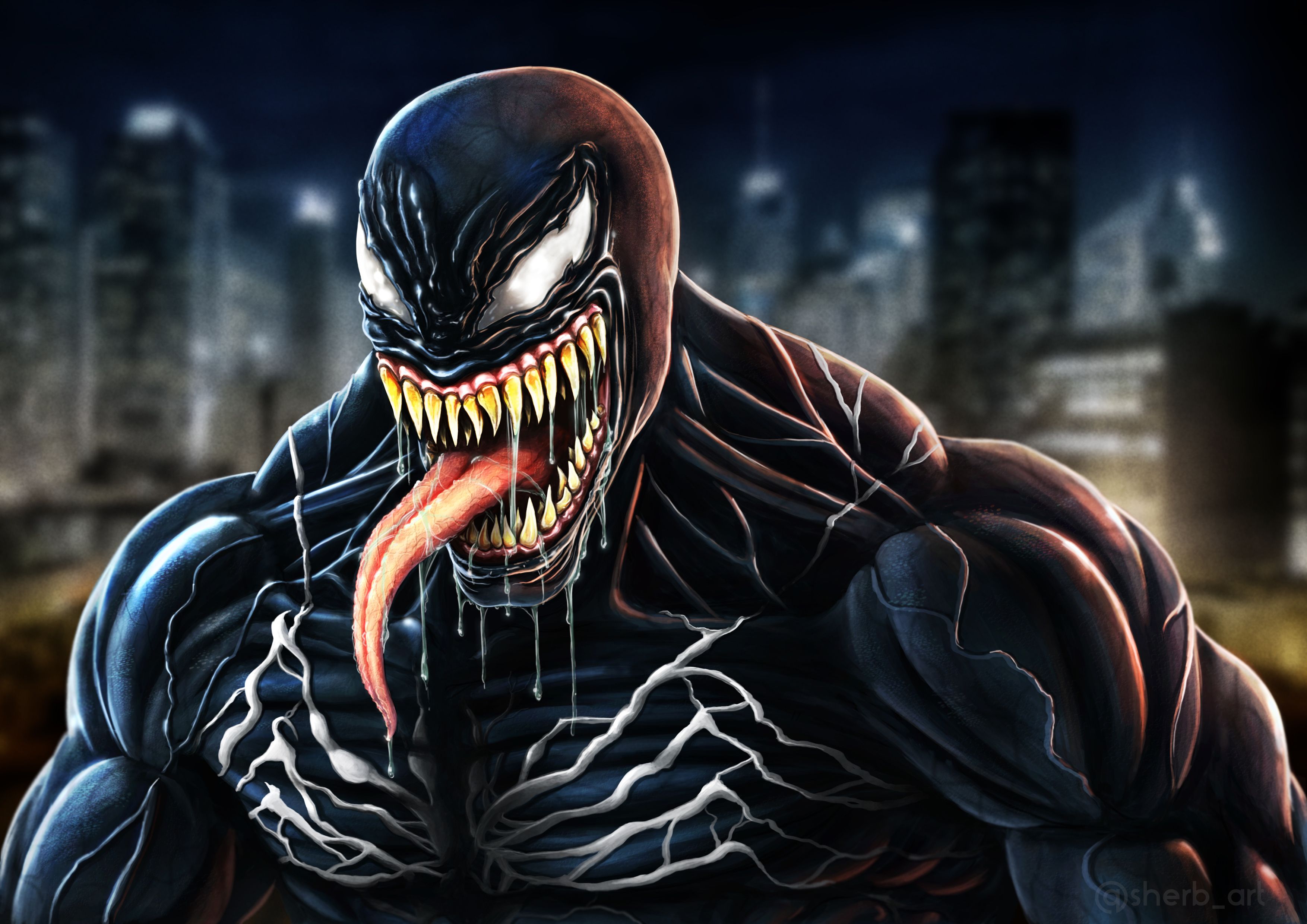 Venom Movie Fan Made Art, HD Superheroes, 4k Wallpaper, Image