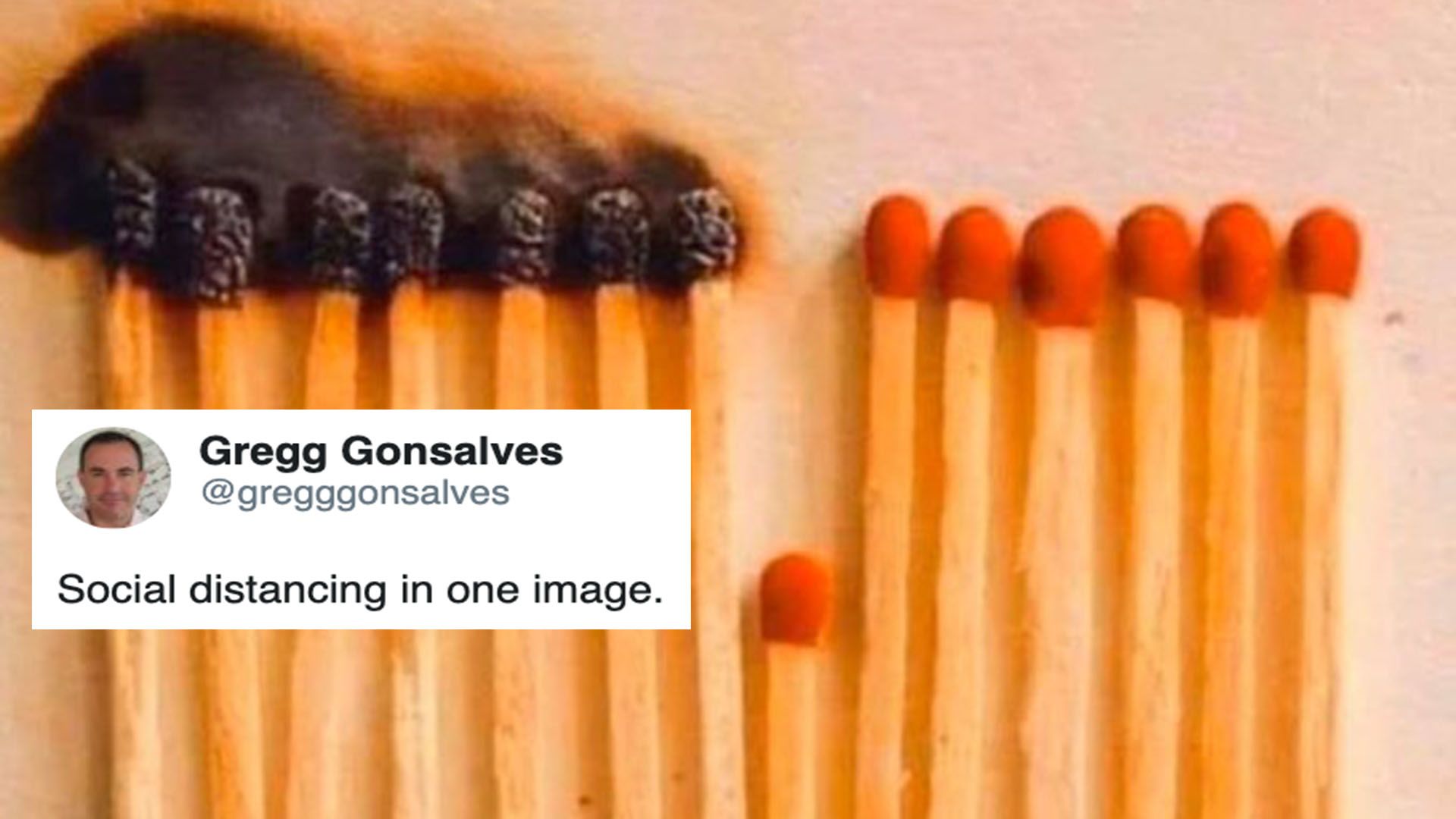 These image of matches perfectly illustrate how we can help stop