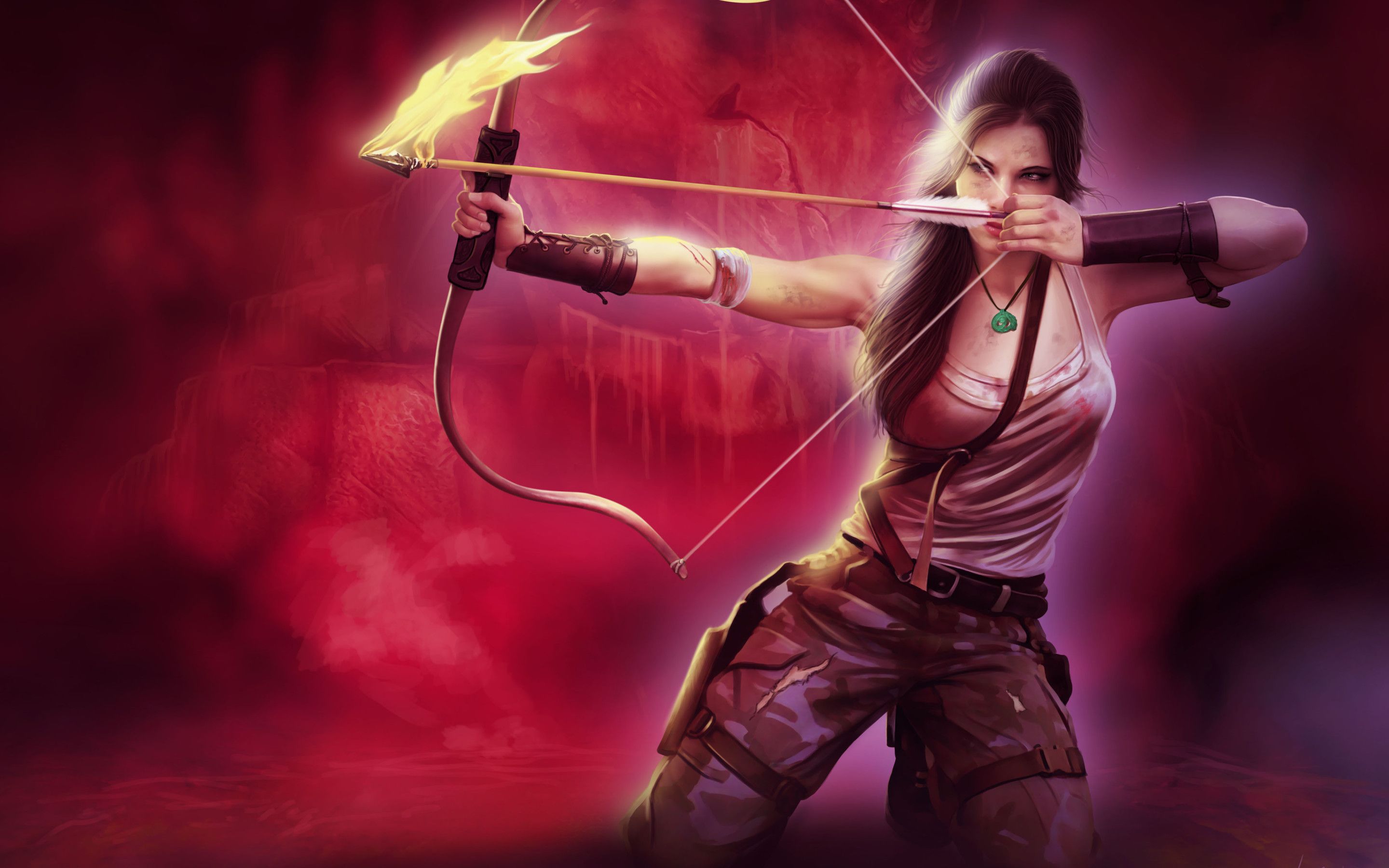 Tomb Raider Lara Croft Girl With Bow And Arrow Macbook