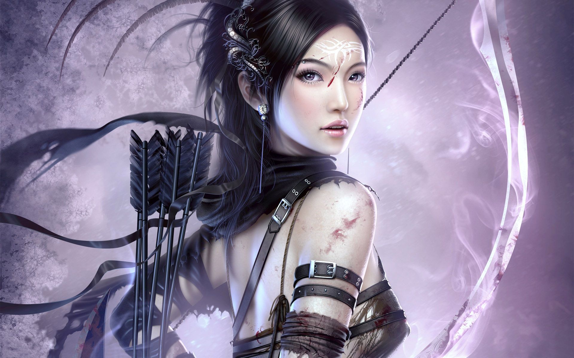 Wallpaper Girl with bow and arrow 1920x1200 HD Picture, Image