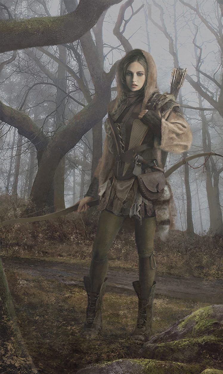 arrow, Bow, Forest, Tree, Girl, Warrior, Fantasy Wallpaper HD