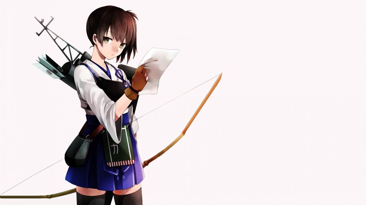 Stockings bows anime arrows archery anime girls original