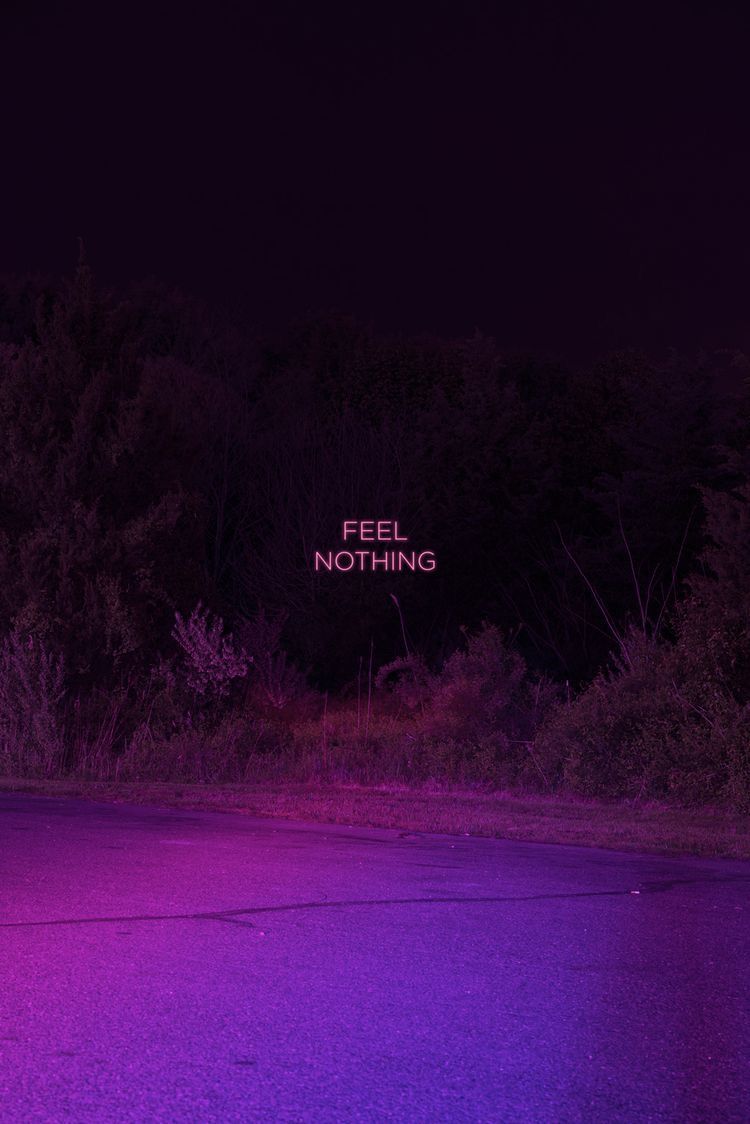 Feel nothing. Purple aesthetic background