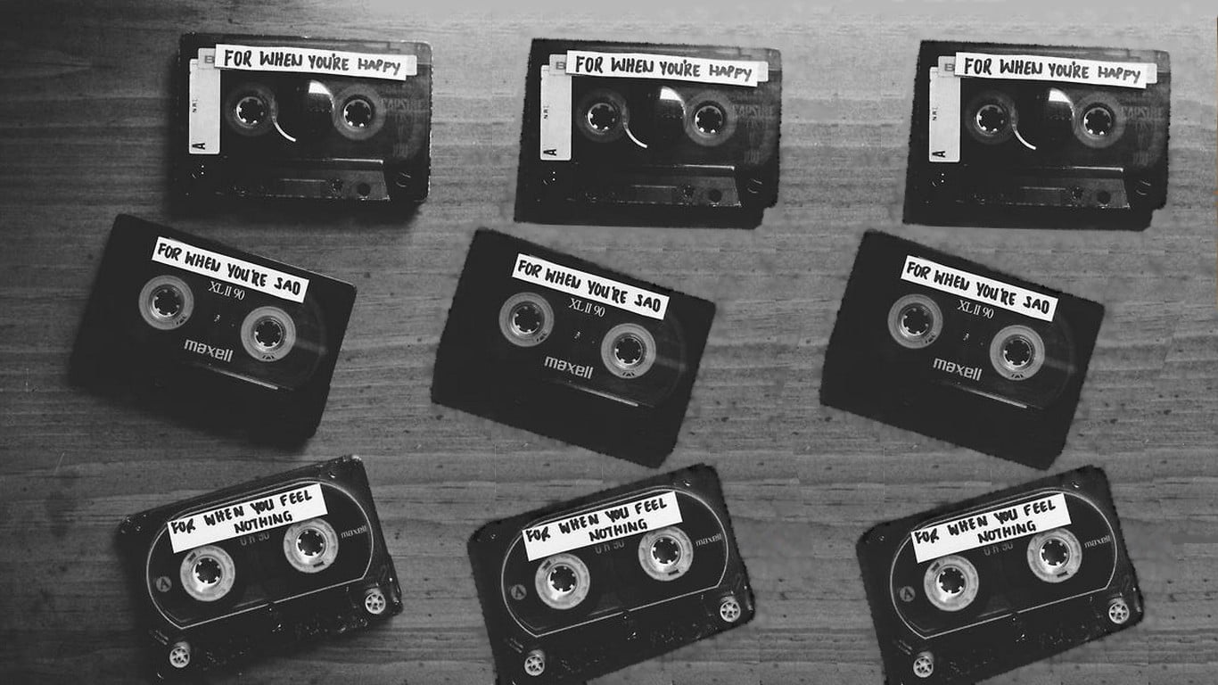 Black Cassette Tape Lot, Cassette, Tape, Monochrome Black