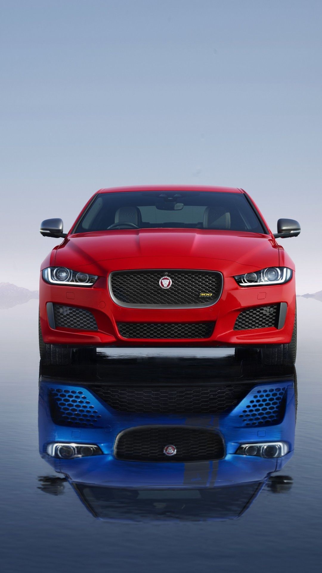 Download 1080x1920 Jaguar Xe 300 Sport, Red, Front View