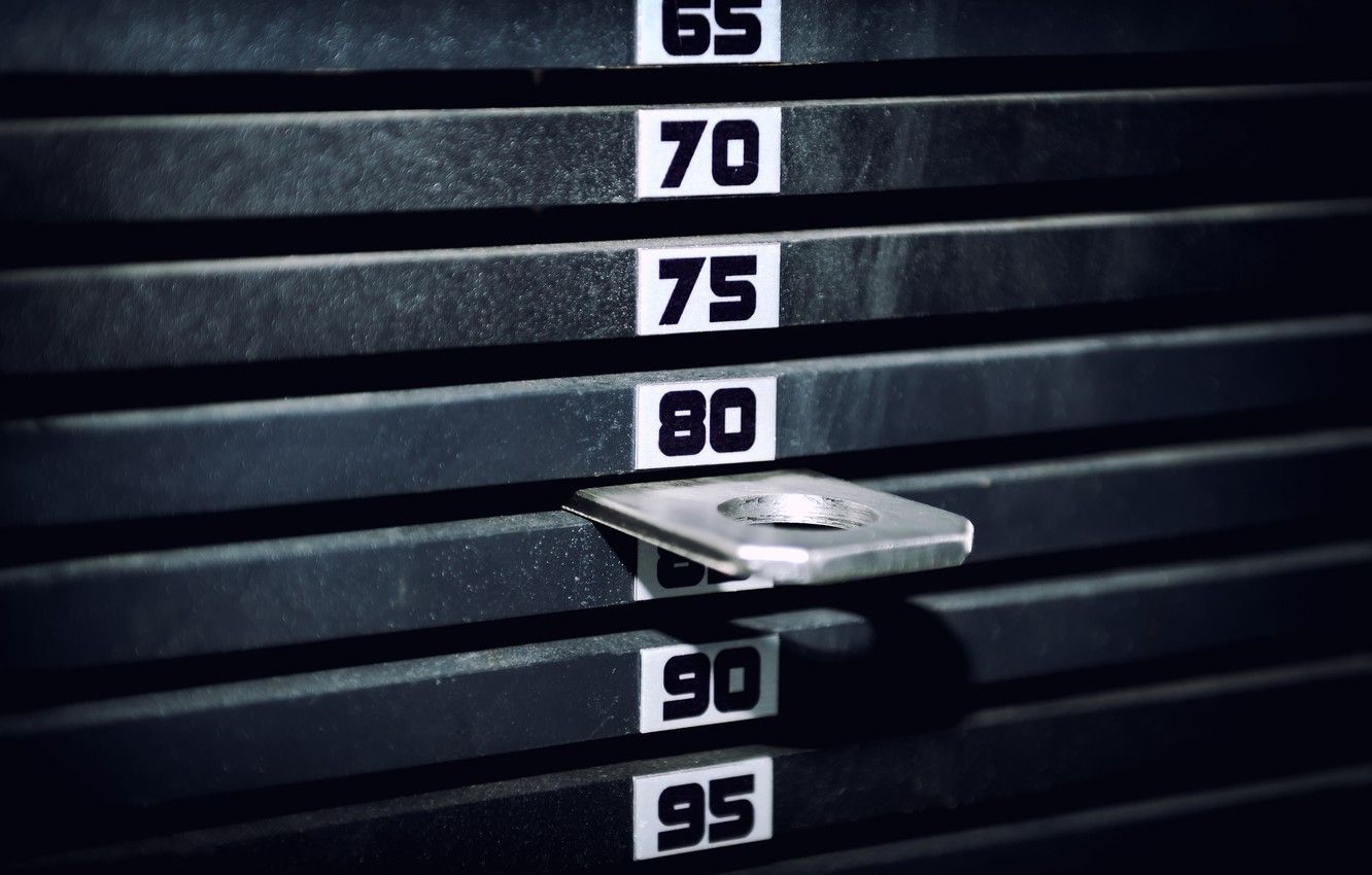 Wallpaper weight, numbers, exercise machine, gym image