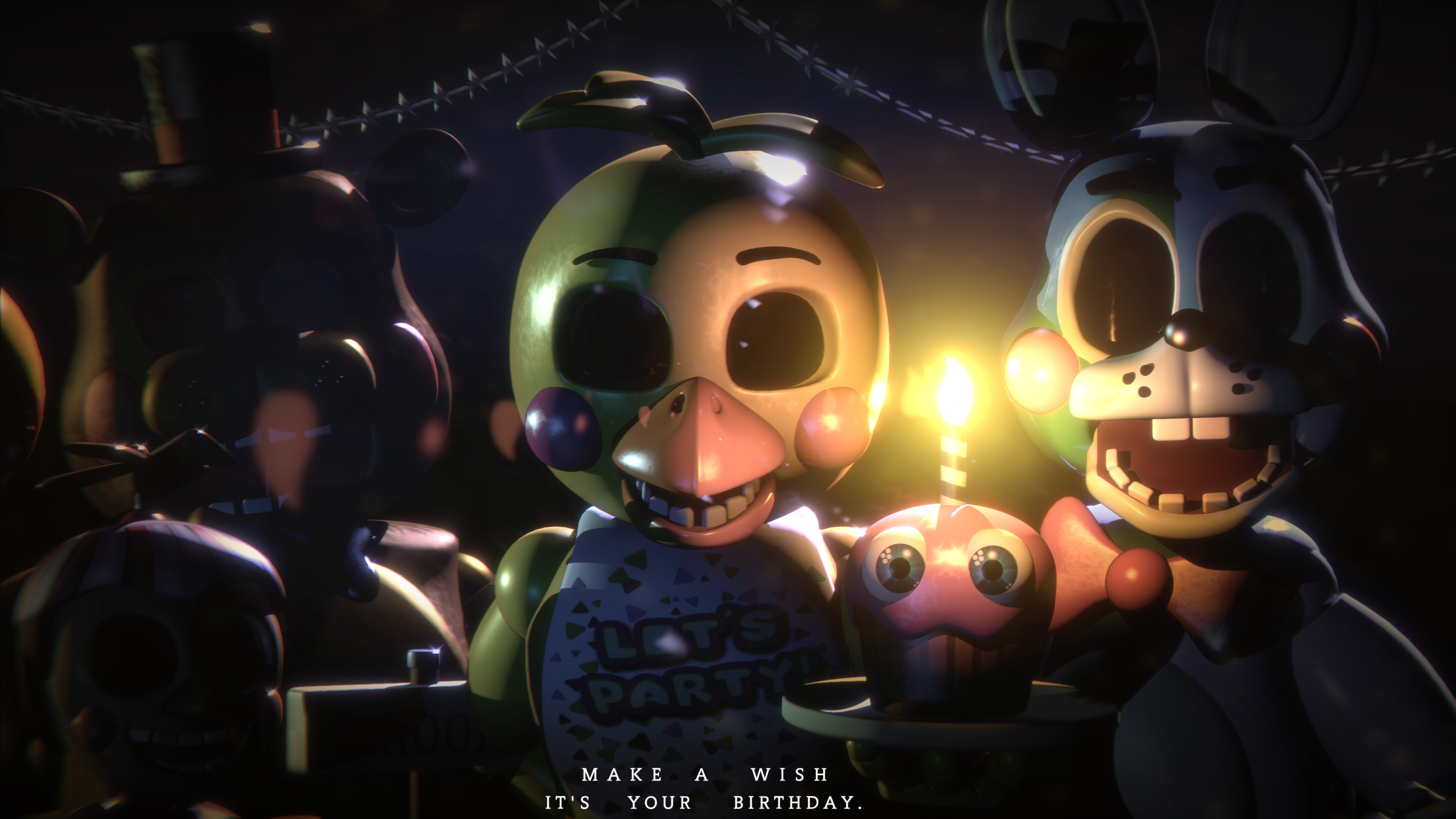 Download Dark Withered Chica FNAF Wallpaper