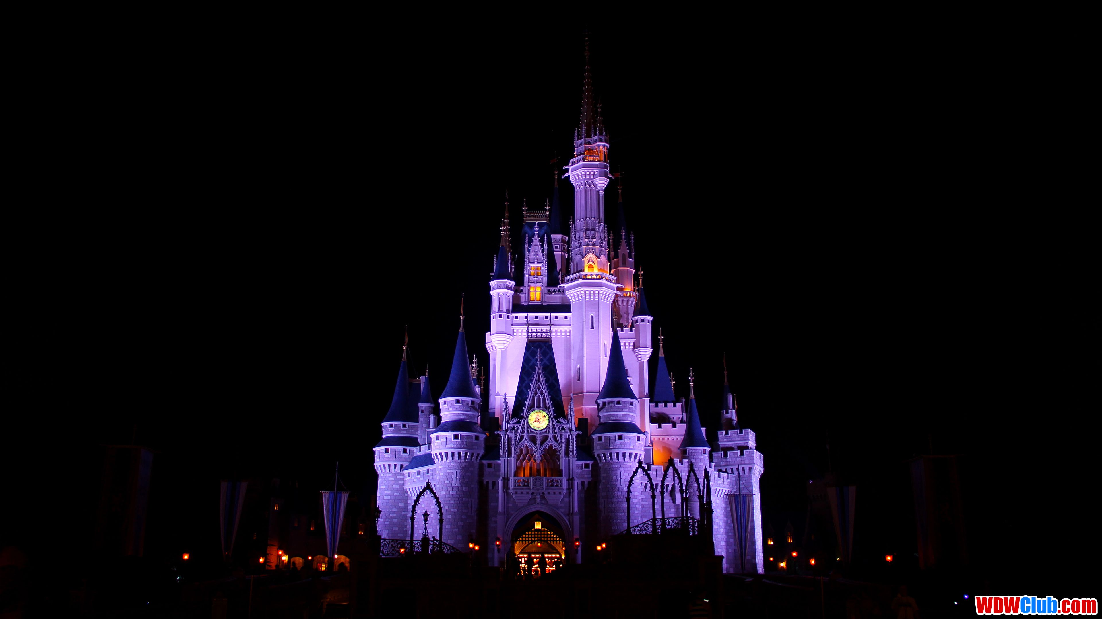 Cinderella Castle at Night 4K Wallpaper