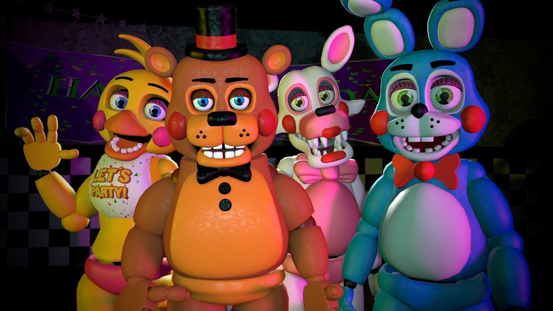 Toy Freddy, Toy Bonnie, Toy Foxy, and I. Fnaf, Freddy