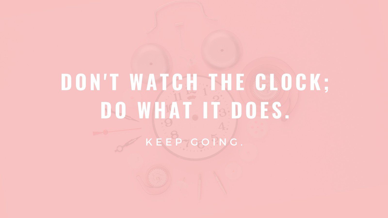 Pastel Pink Simple Minimal Clock Cool Desktop Wallpaper