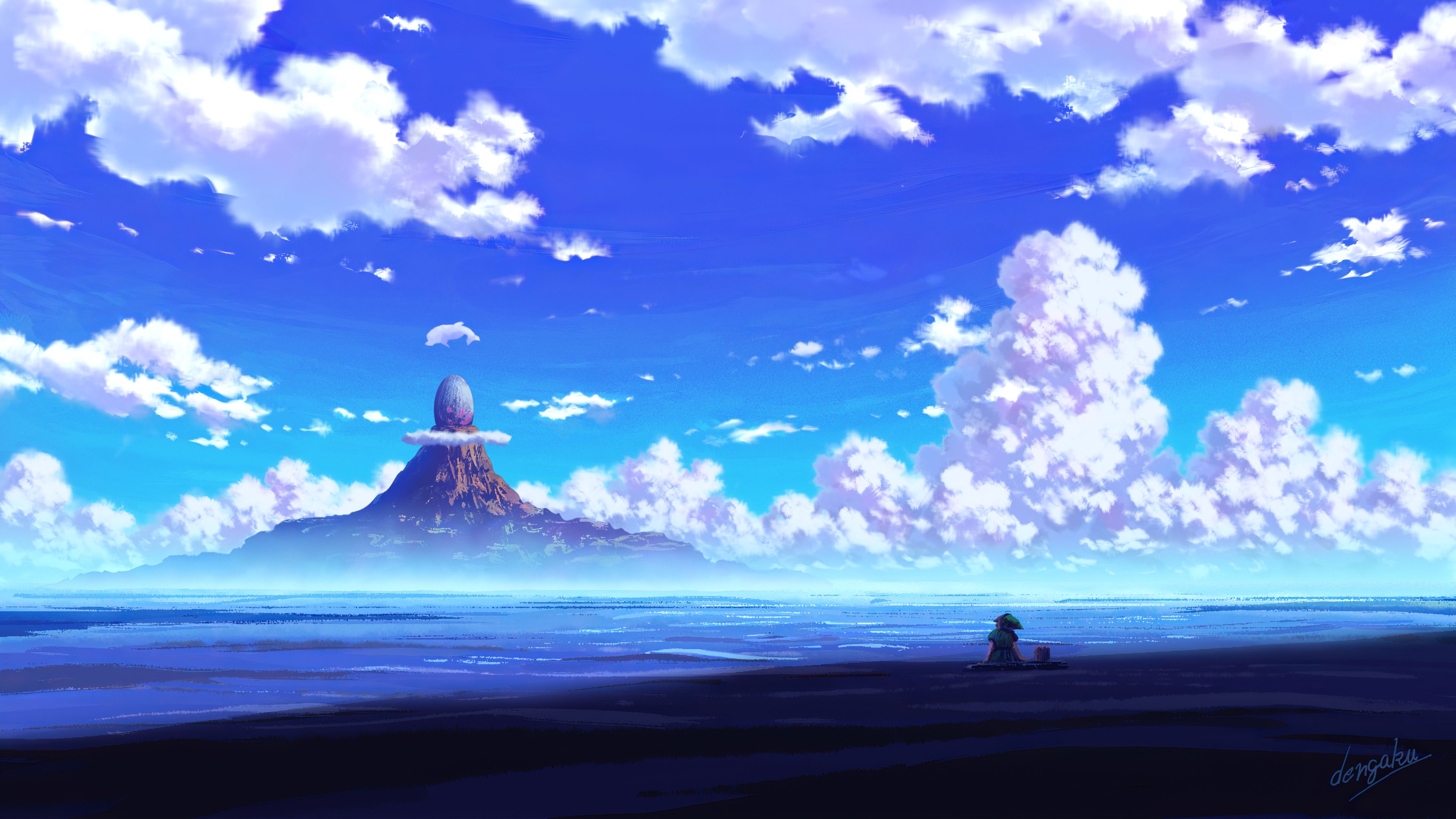 dual monitor anime landscape wallpaper