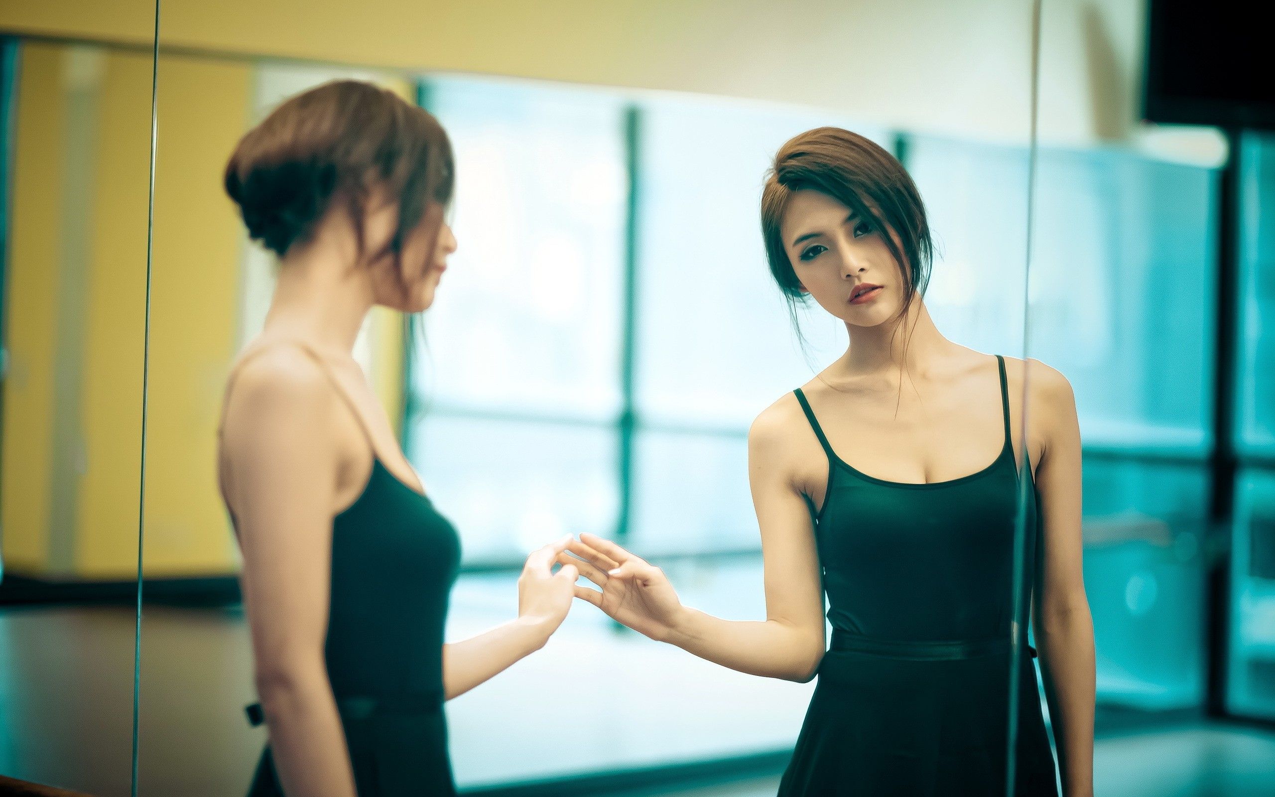 #mirror, #Asian, #reflection, #women, wallpaper. People