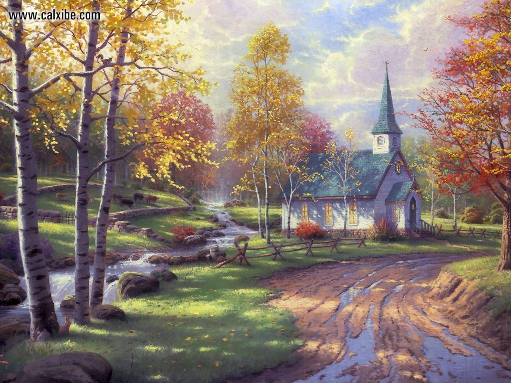 Country Churches Desktop Background
