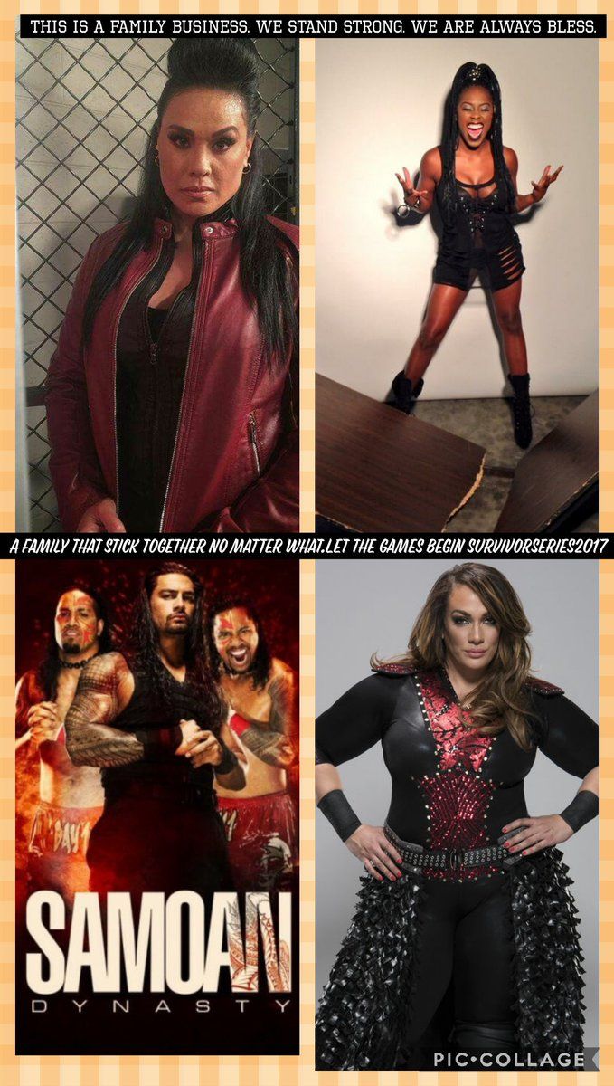 Tamina Snuka, Naomi, Roman Reigns, Jimmy, Jey Uso, and Nia Jax