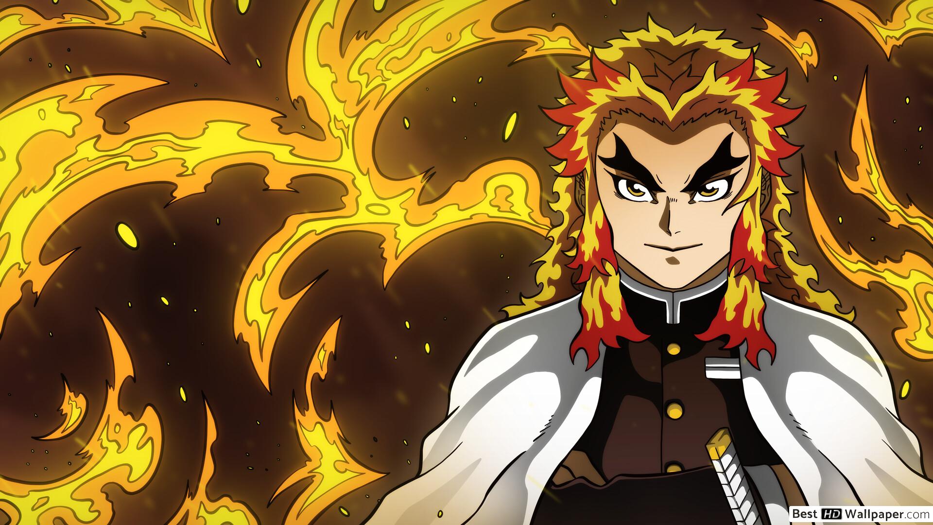 Demon Slayer Pillar Rengoku Kyojuro HD wallpaper download