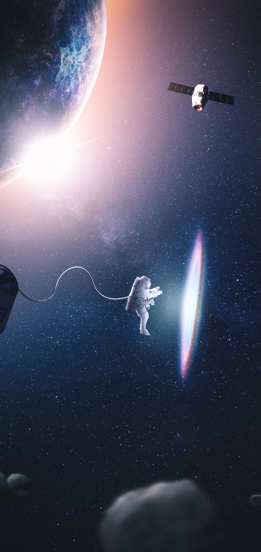 Astronaut Creating Parralel Space 4k One Plus Huawei