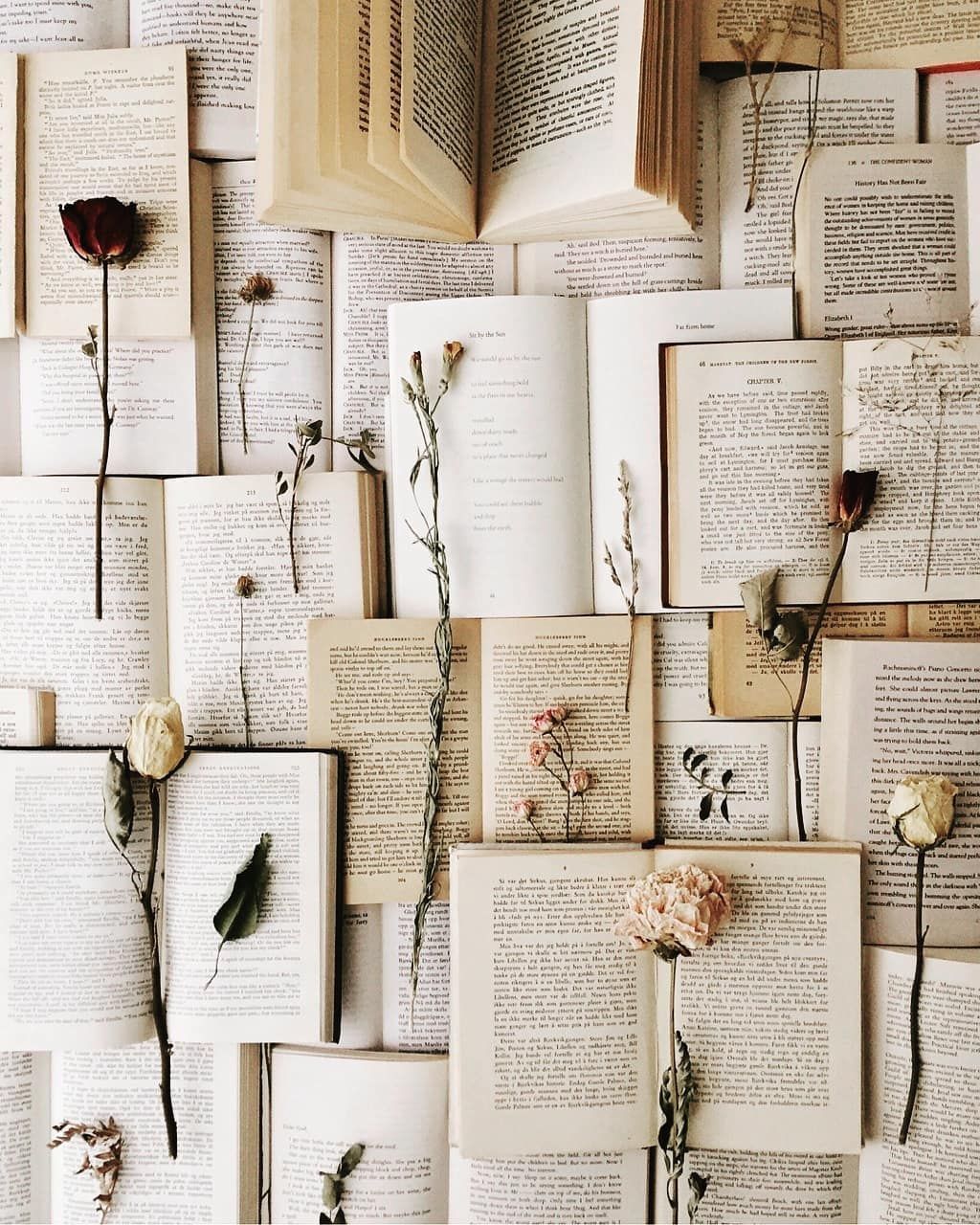 books & dried flowers in 2020