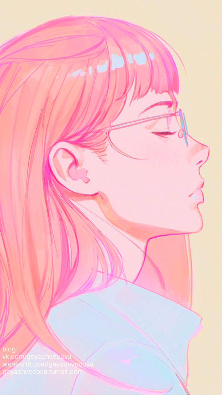 Pastel Anime Girl Wallpaper