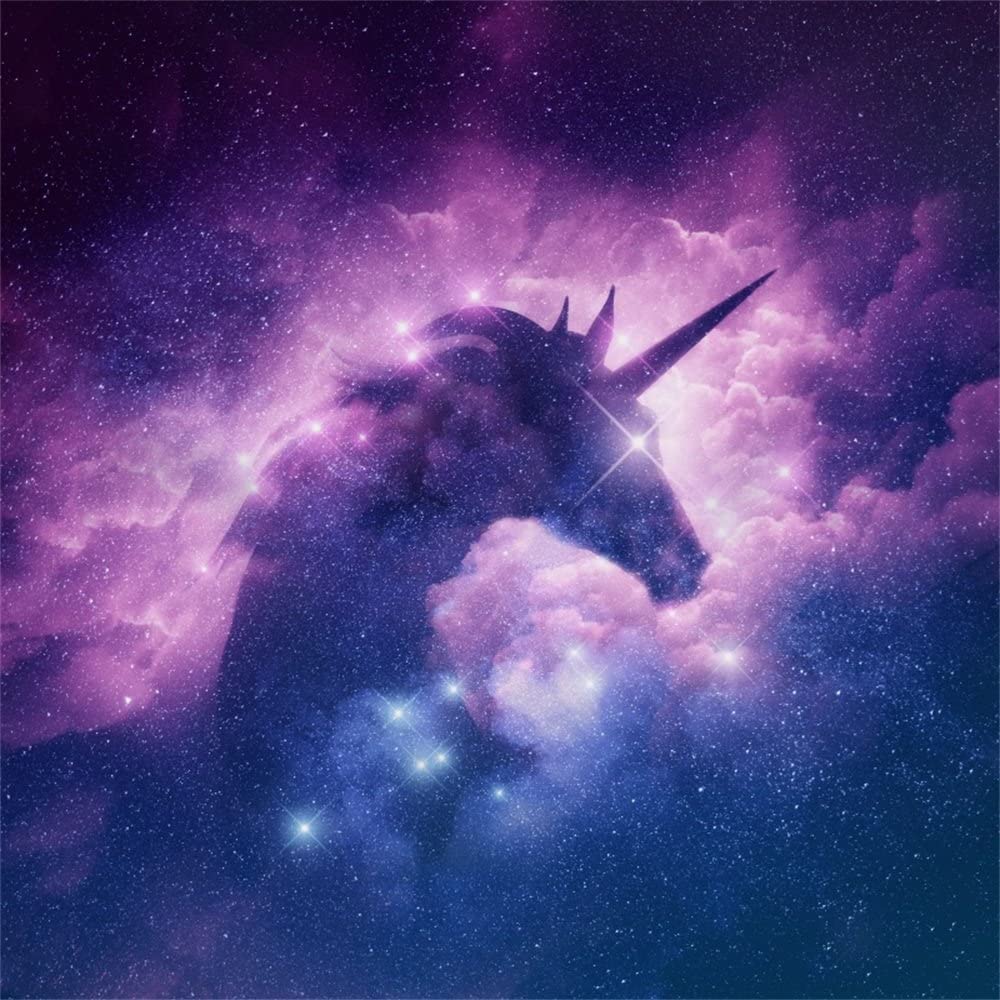 Amazon.com, LFEEY 6x6ft Starry Stars Unicorn Silhouette Backdrop