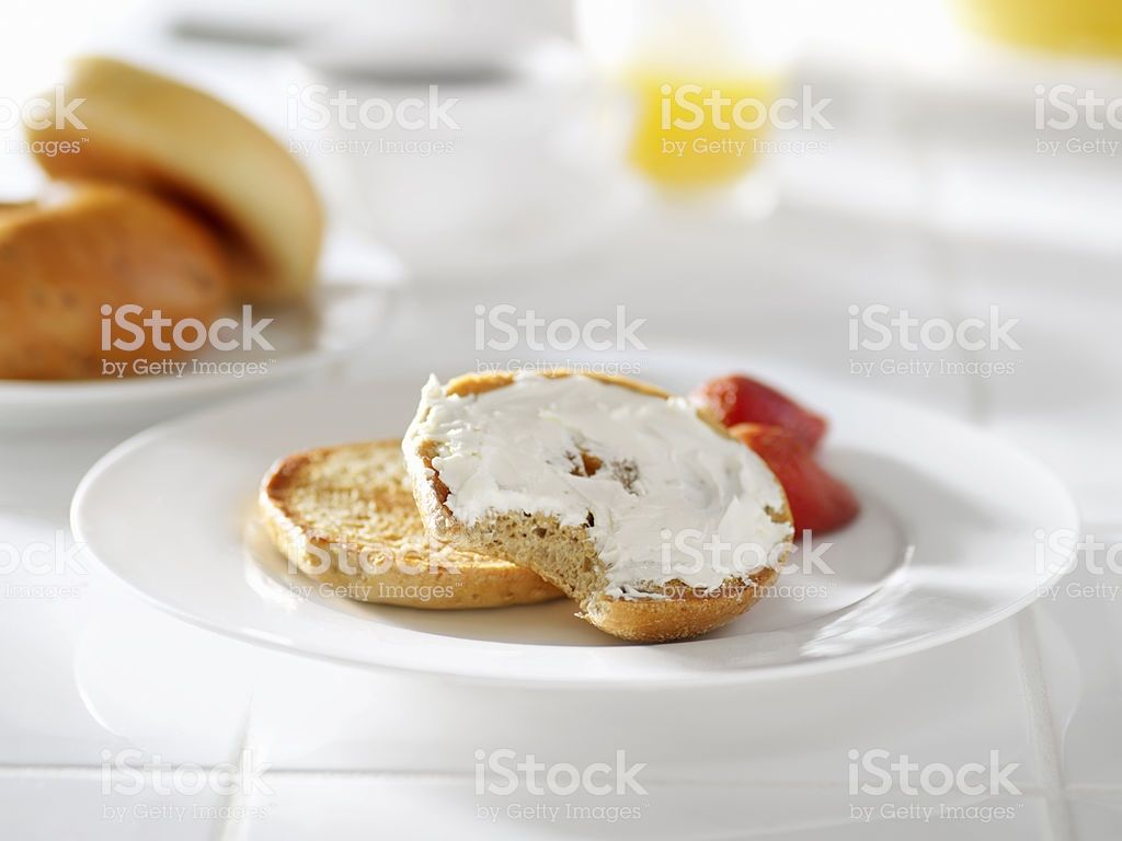 Toasted Bagel With Cream Cheese Image Now