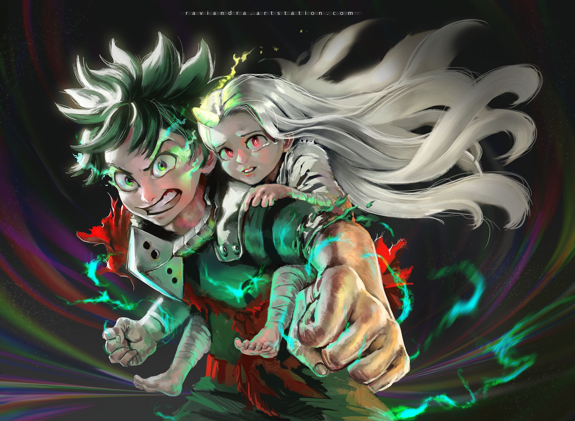 Eri and Izuku Midoriya 2560x1600 Resolution Wallpaper