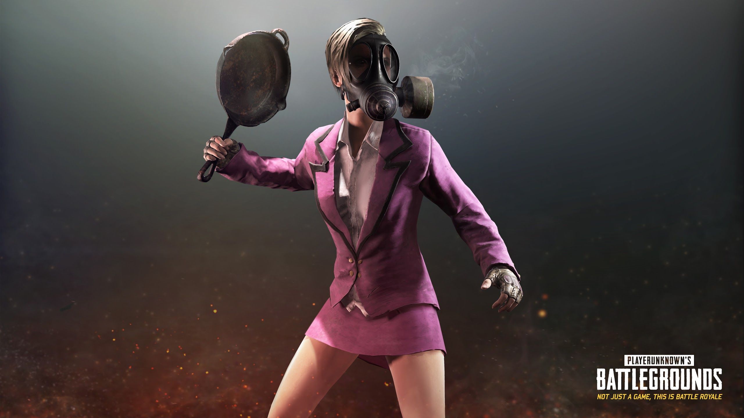 PUBG, Survivor, Gas Mask, Frying Pan, PlayerUnknown's