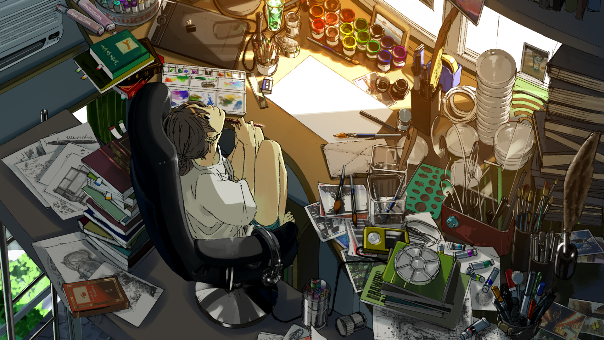 #clutter, #room, #anime girls, #original characters
