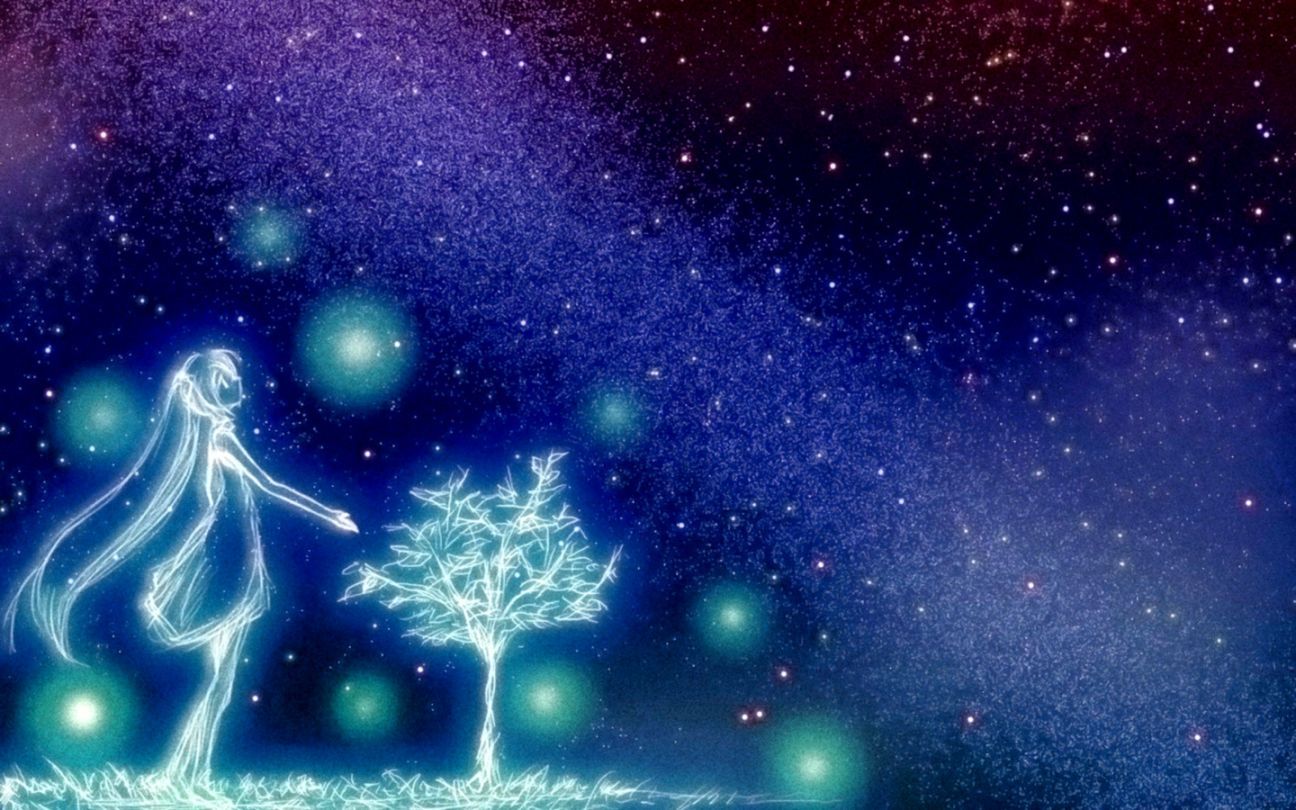 Anime Night Sky Background
