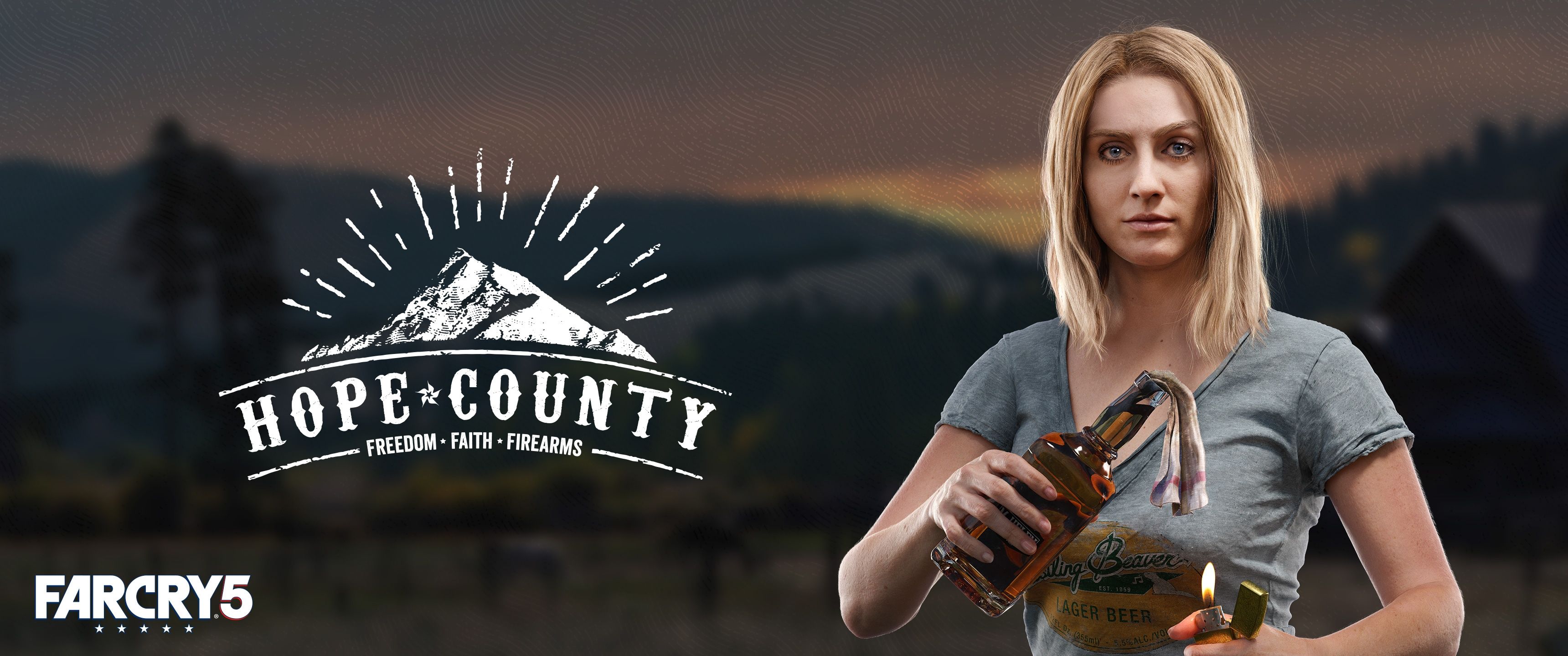 Download 3440x1440 Far Cry Hope County, Woman Wallpaper