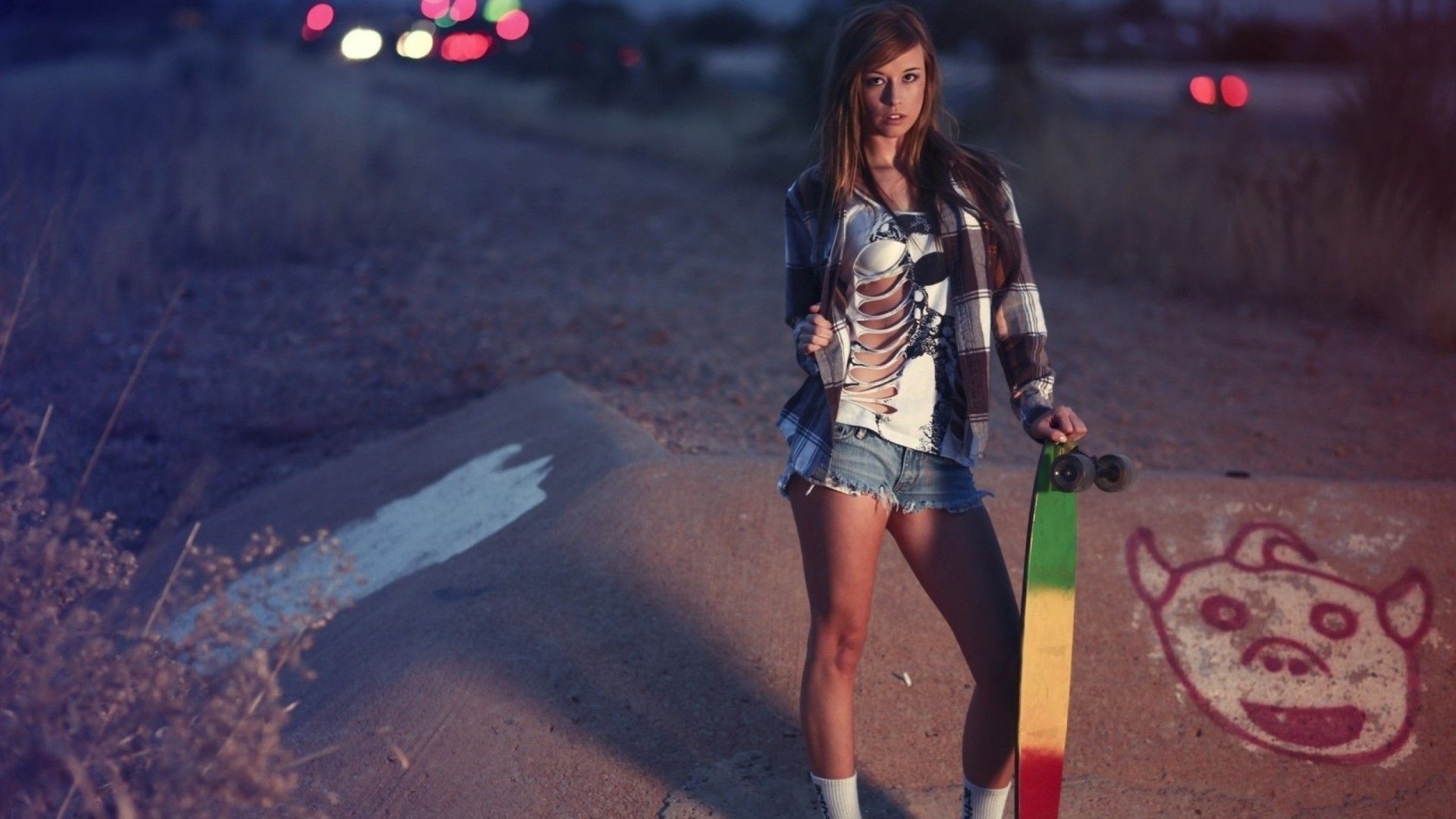 Girl Skateboard Wallpaper