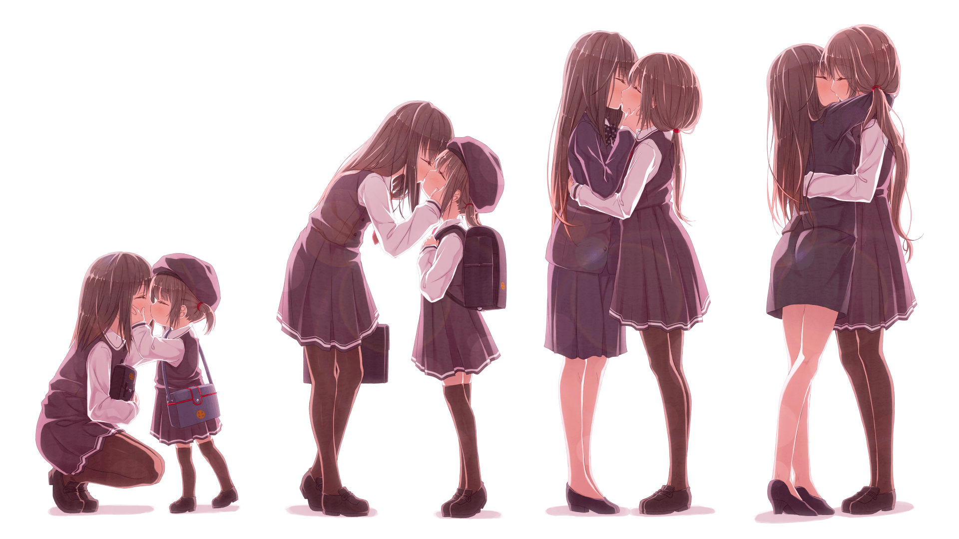 Anime Kissing Friend Wallpapers Wallpaper Cave
