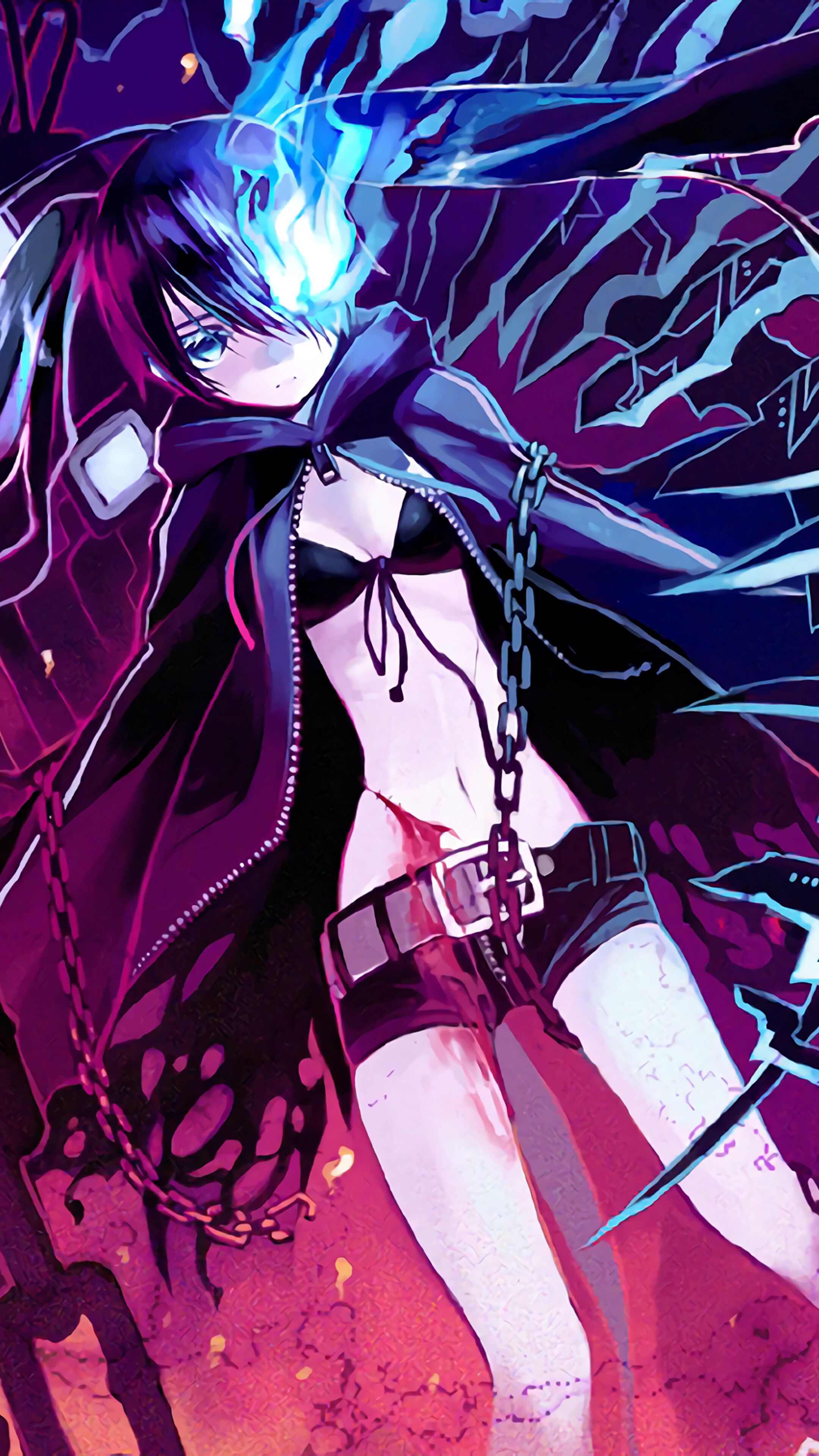 Anime, Girl, Fantasy, Black Rock Shooter, 4K iPhone 6s, 6 HD Wallpaper, Image, Background, Photo and Picture. Mocah.org HD Wallpaper